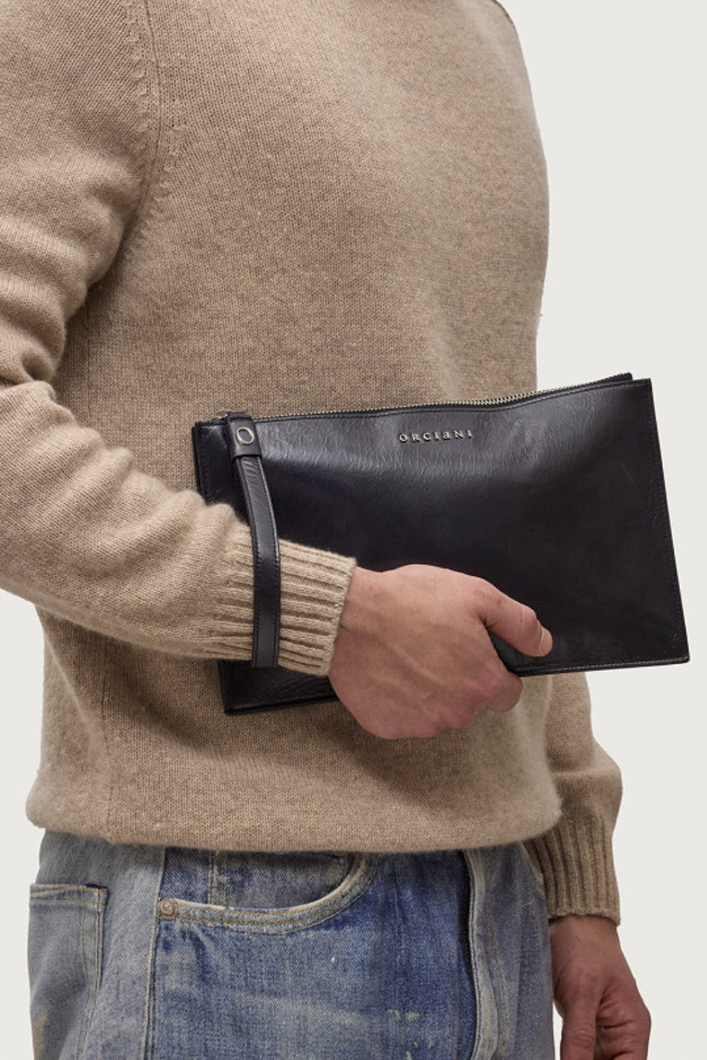 Busta grande Gotham in pelle lucida