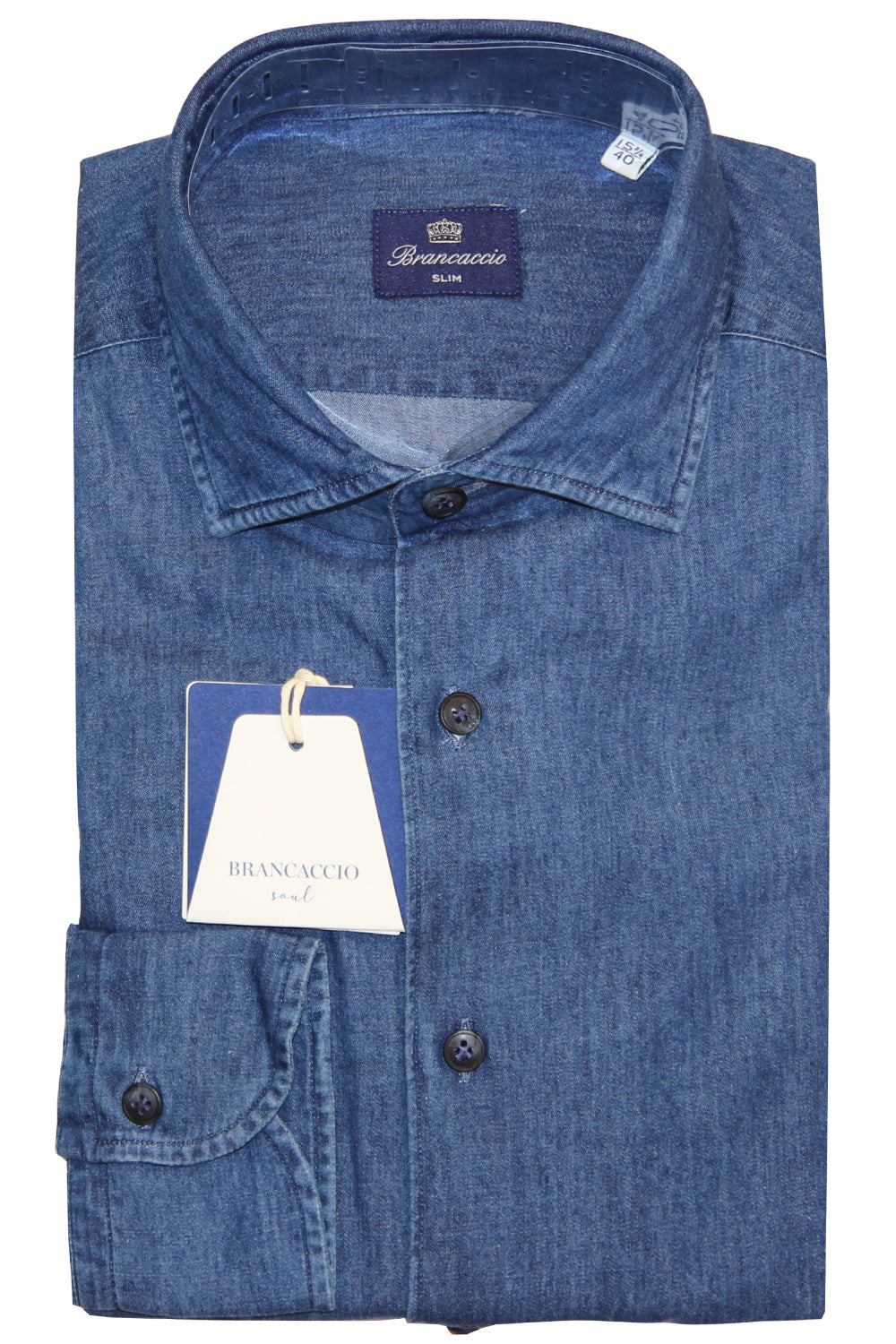 BRANCACCIO Camicia in cotone chambray BRANCACCIO