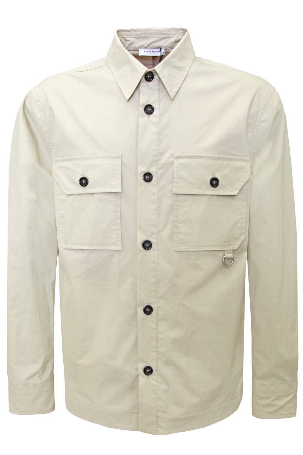 PAOLO PECORA Overshirt in cotone con tasconi