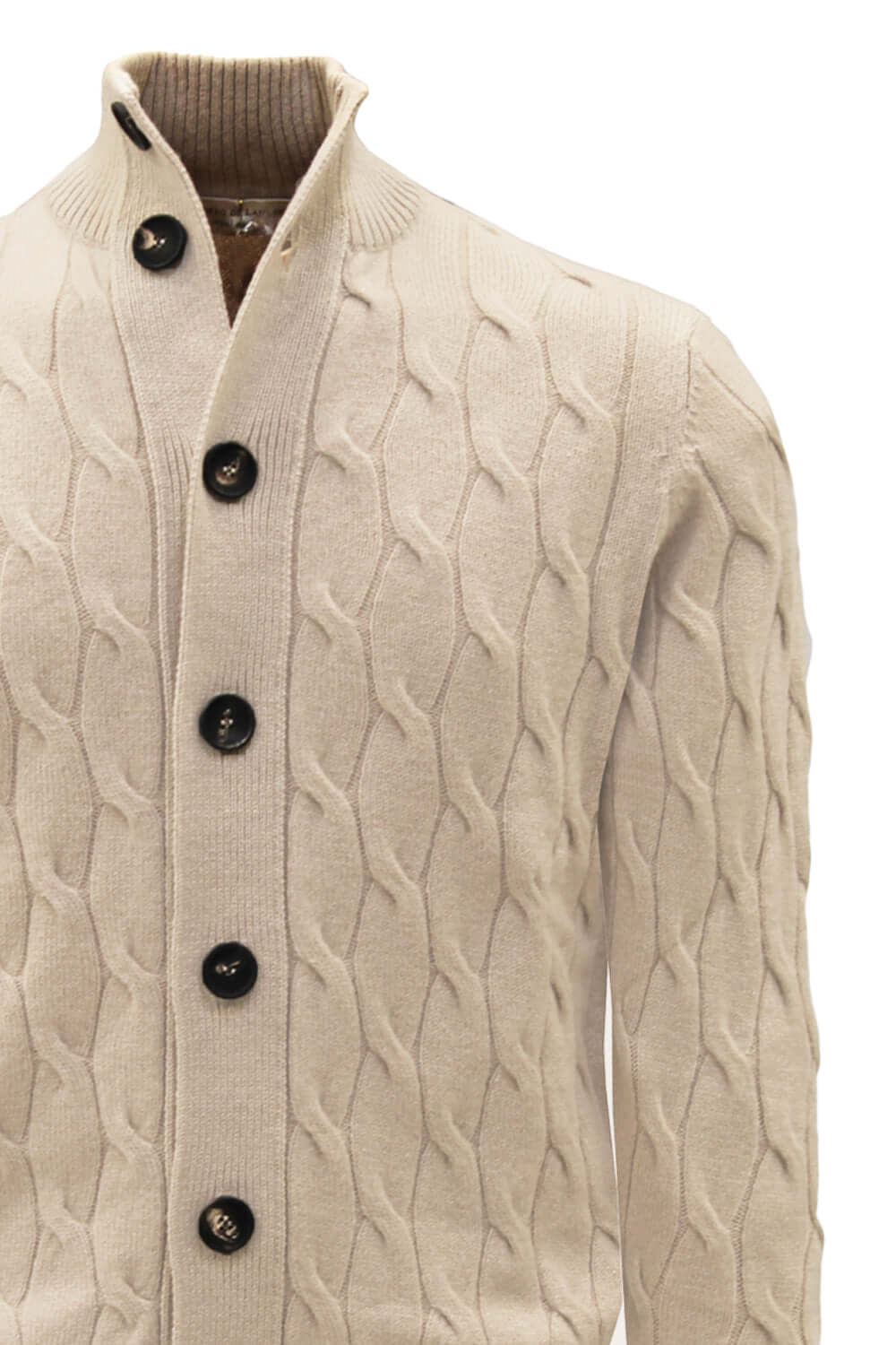 FILIPPO DE LAURENTIIS Cardigan in lana e cashmere a trecce Uncategorized FILIPPO DE LAURENTIIS