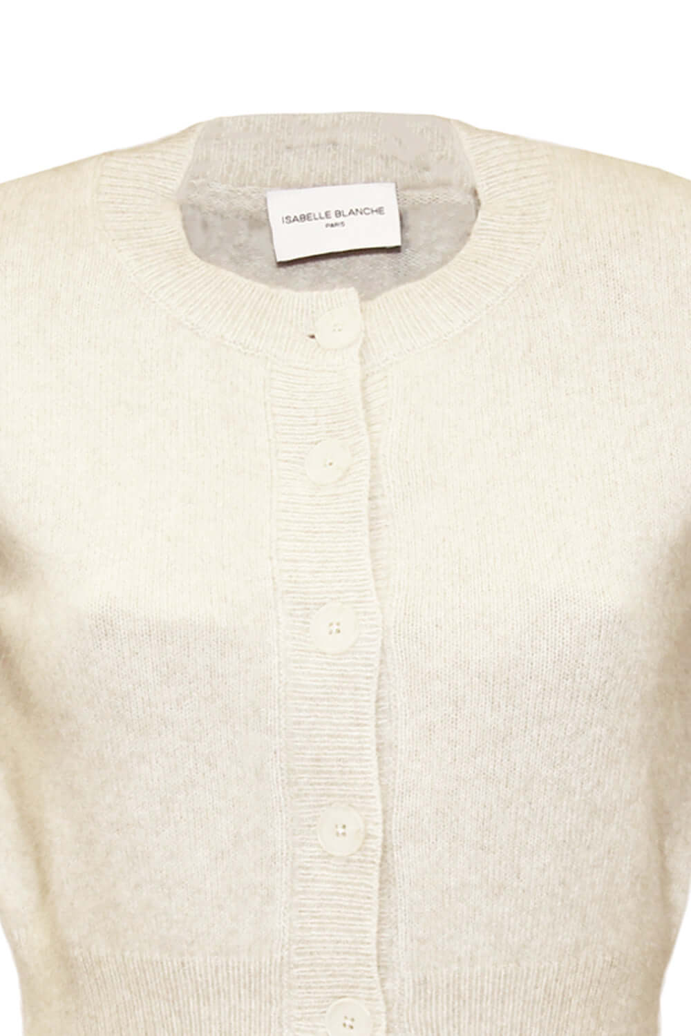 ISABELLE BLANCHE Cardigan in lana e volpe con spalline Uncategorized ISABELLE BLANCHE
