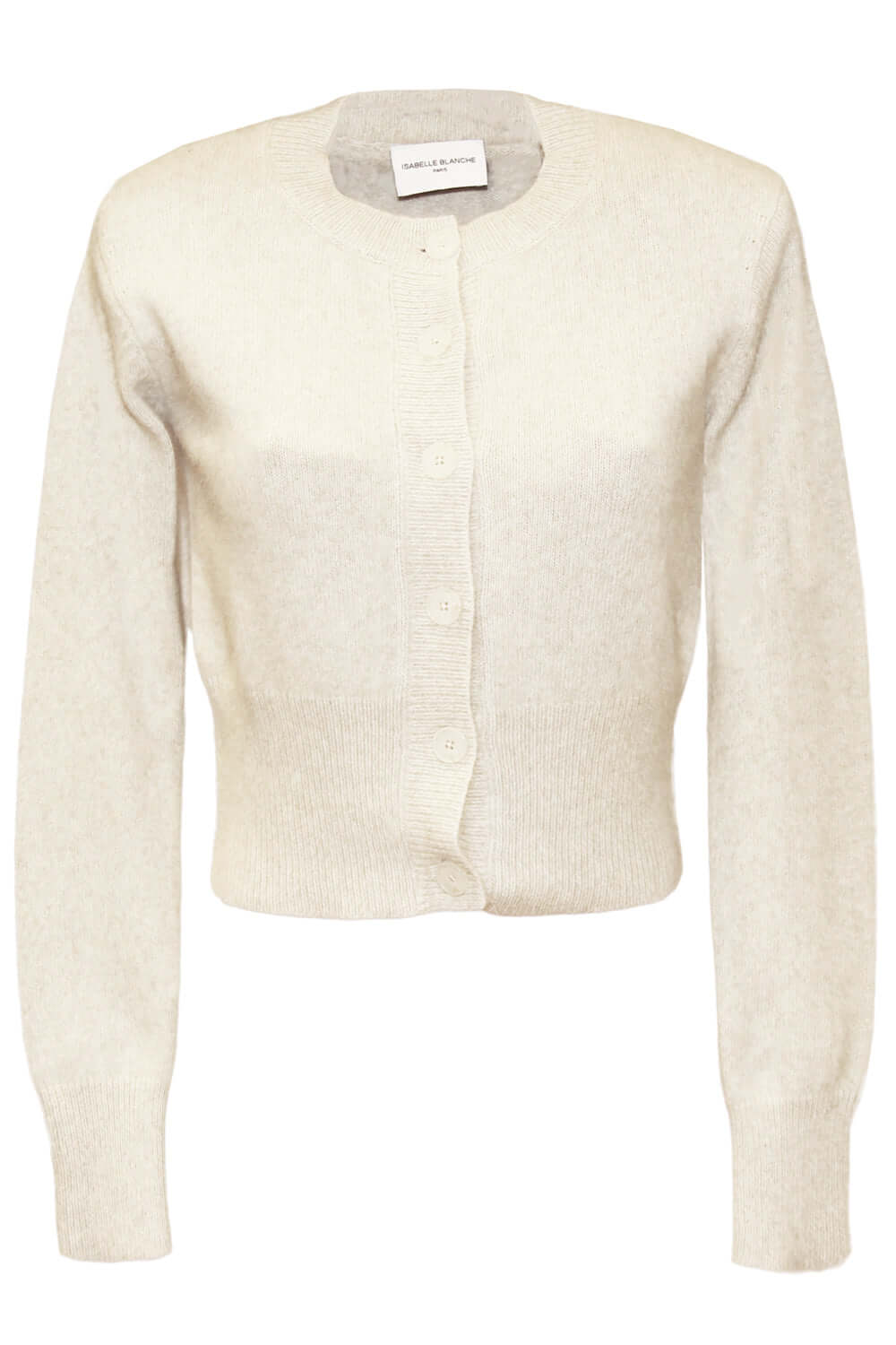 ISABELLE BLANCHE Cardigan in lana e volpe con spalline Uncategorized ISABELLE BLANCHE