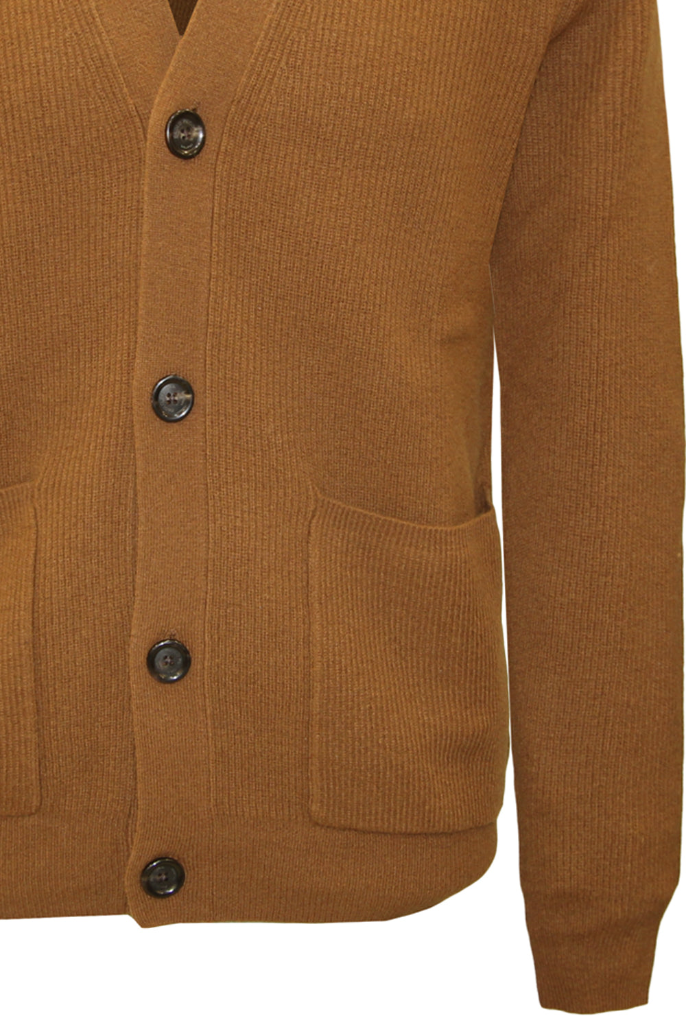 PAOLO PECORA Cardigan in lana a coste PAOLO PECORA