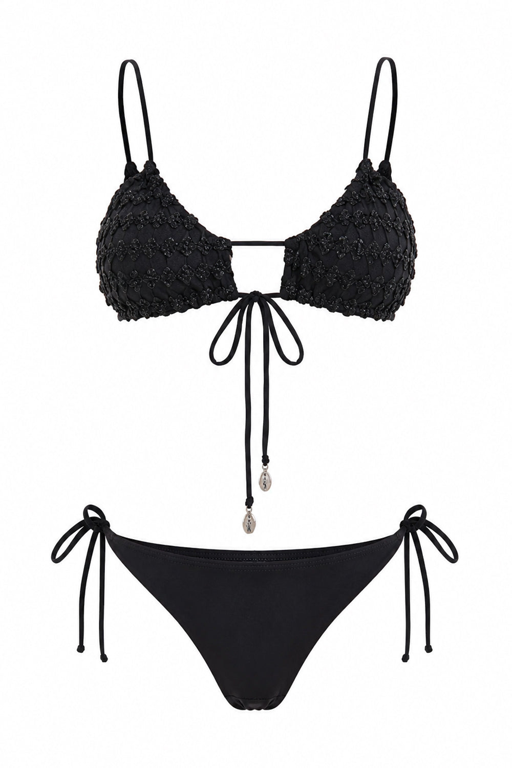 COTAZUR Bikini a fascia in maglia a rete lurex