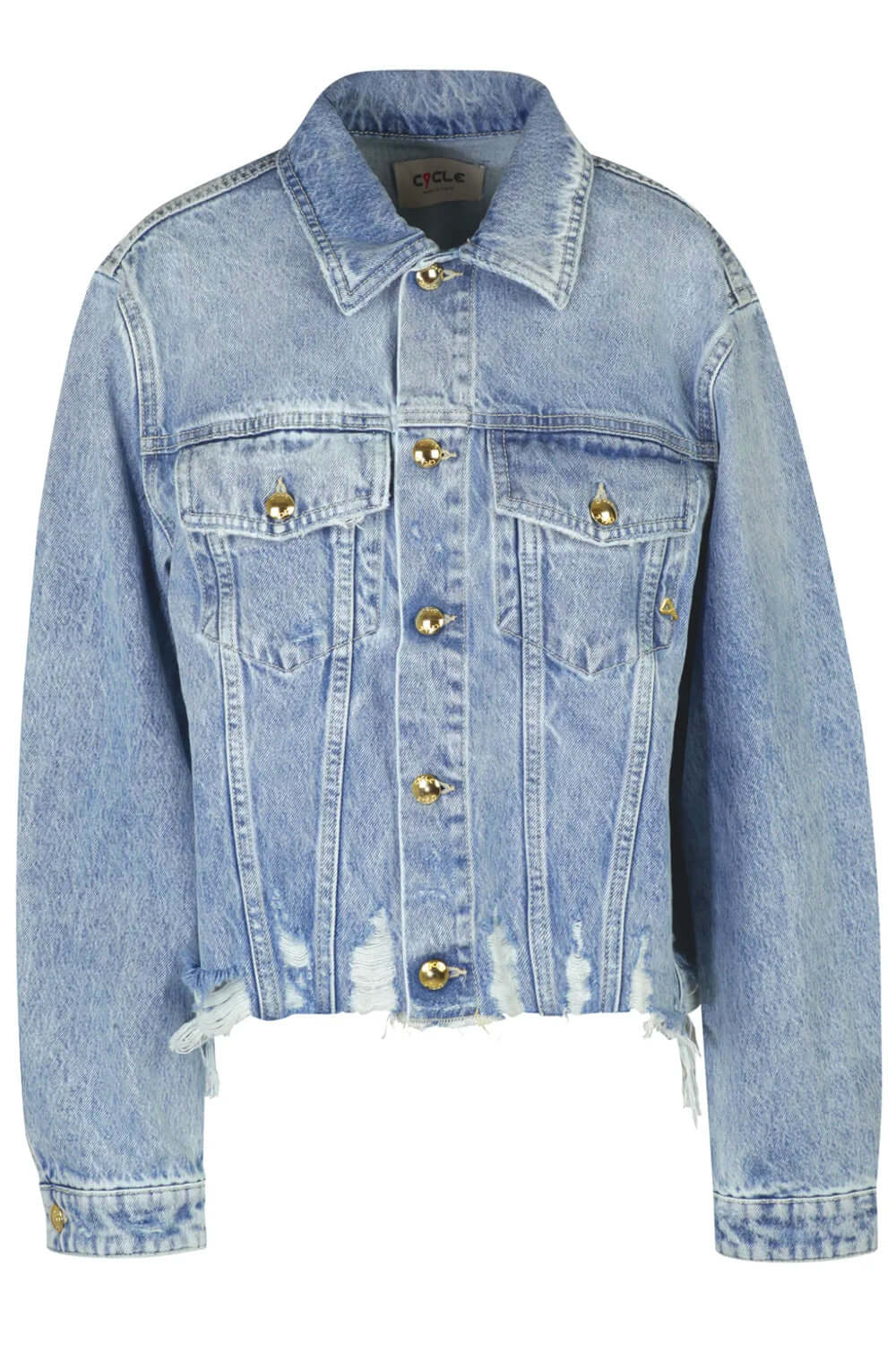 CYCLE Giubbotto Crop Hailey in denim Uncategorized CYCLE