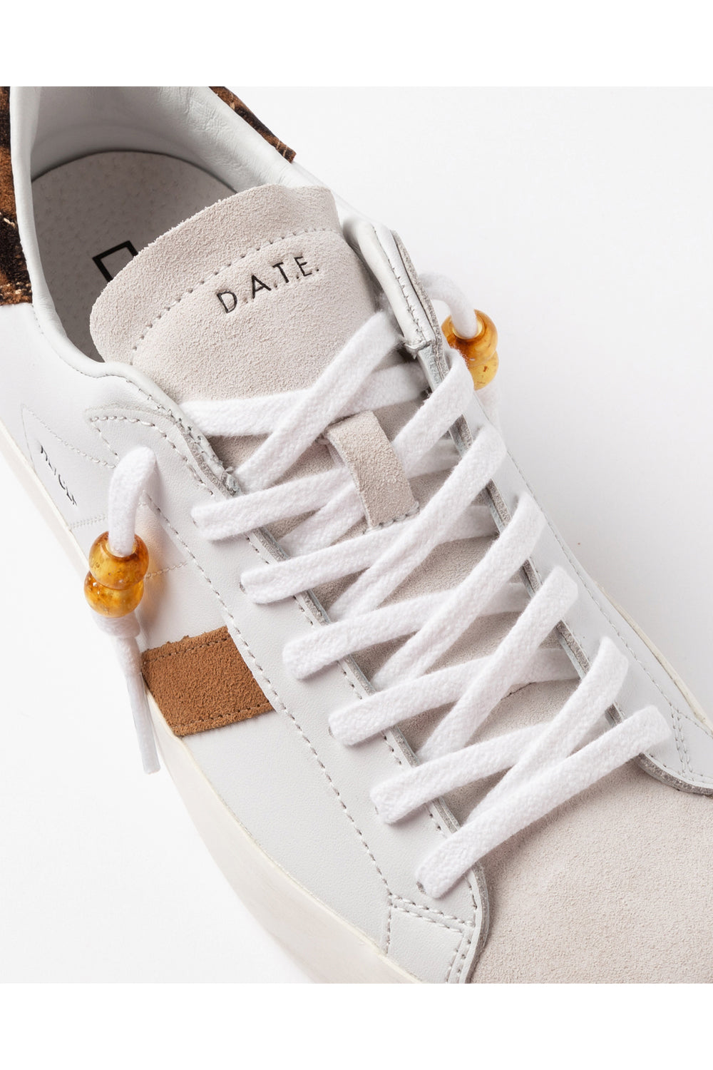 D.A.T.E. Scarpe Hill Low Calf White Leopard