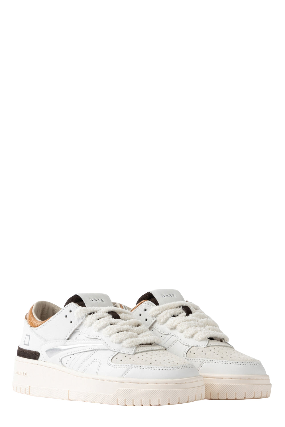 D.A.T.E. Sneakers Torneo Colored in bianco e cuoio