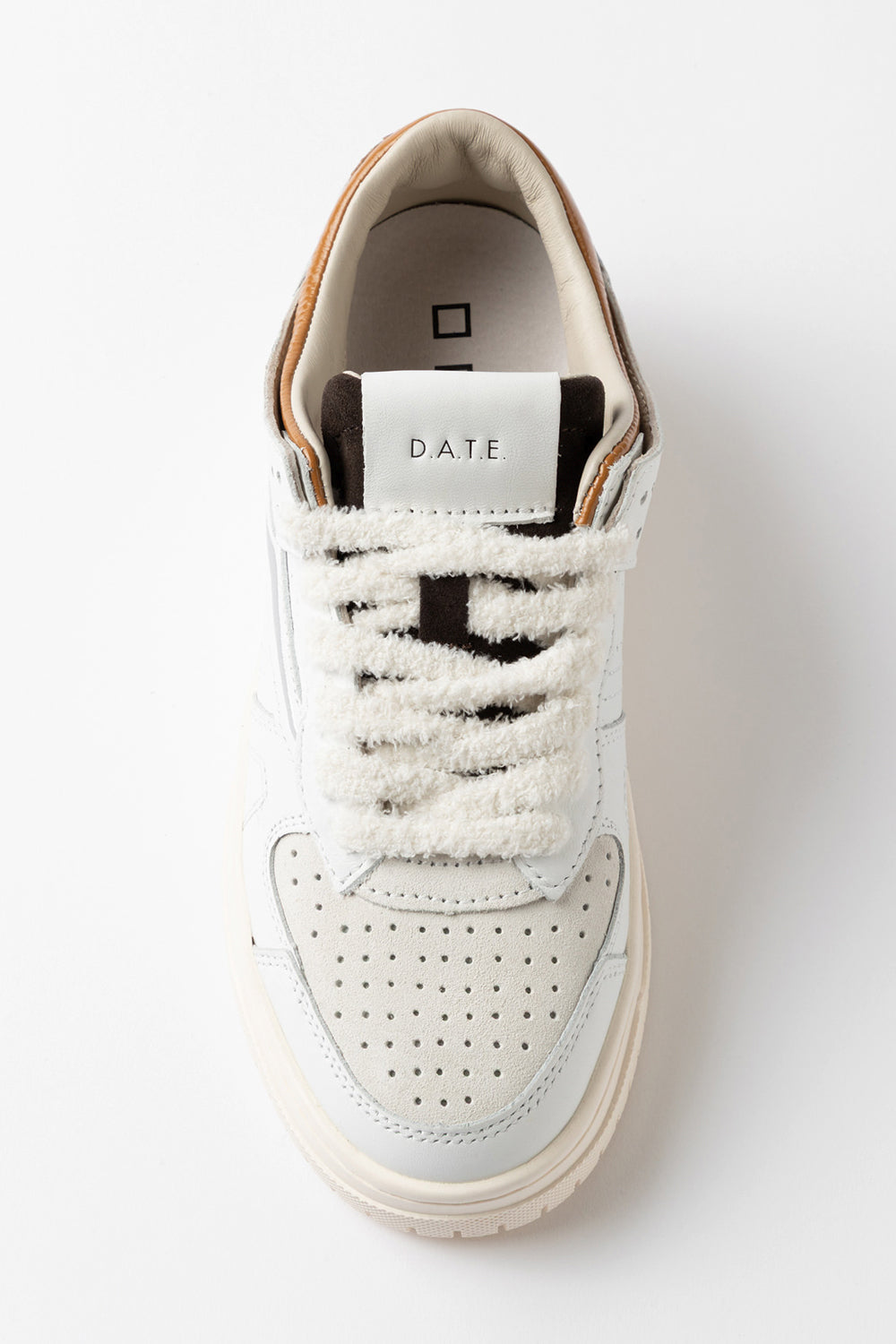 D.A.T.E. Sneakers Torneo Colored in bianco e cuoio