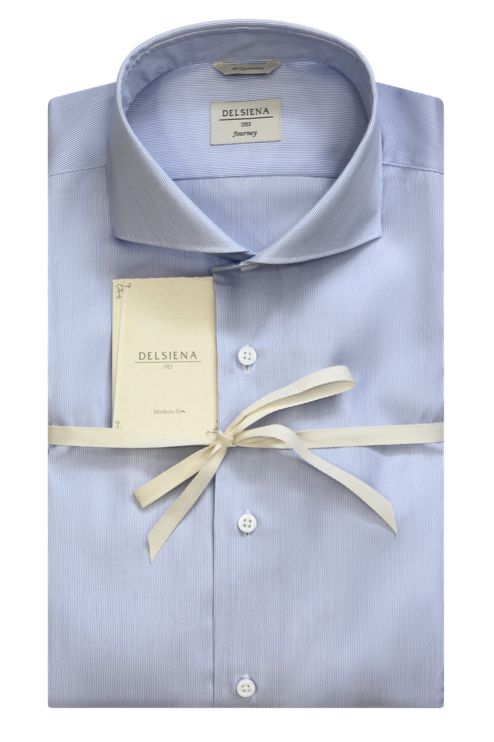 DEL SIENA Camicia in cotone microriga DEL SIENA