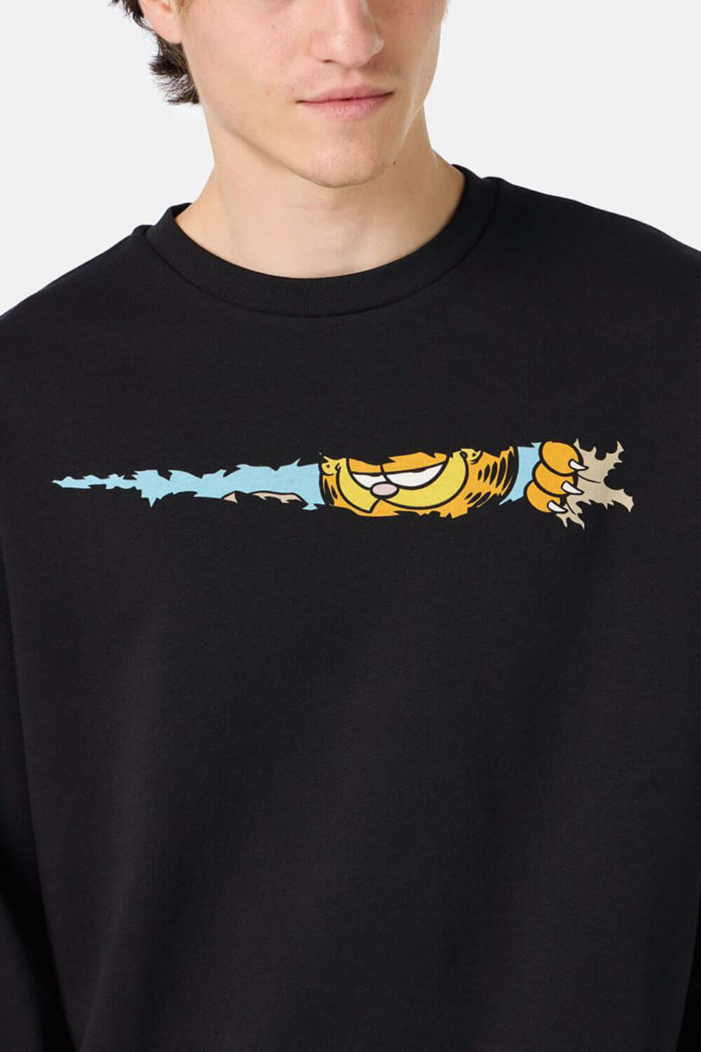 ICEBERG Felpa girocollo con stampa Garfield Uncategorized ICEBERG