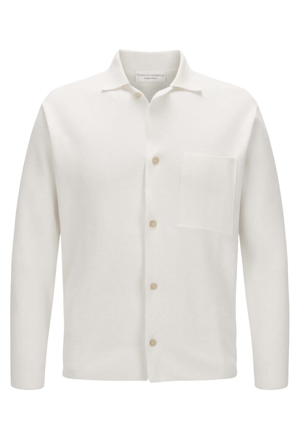 FILIPPO DE LAURENTIIS Overshirt in cotone punto milano Uncategorized FILIPPO DE LAURENTIIS