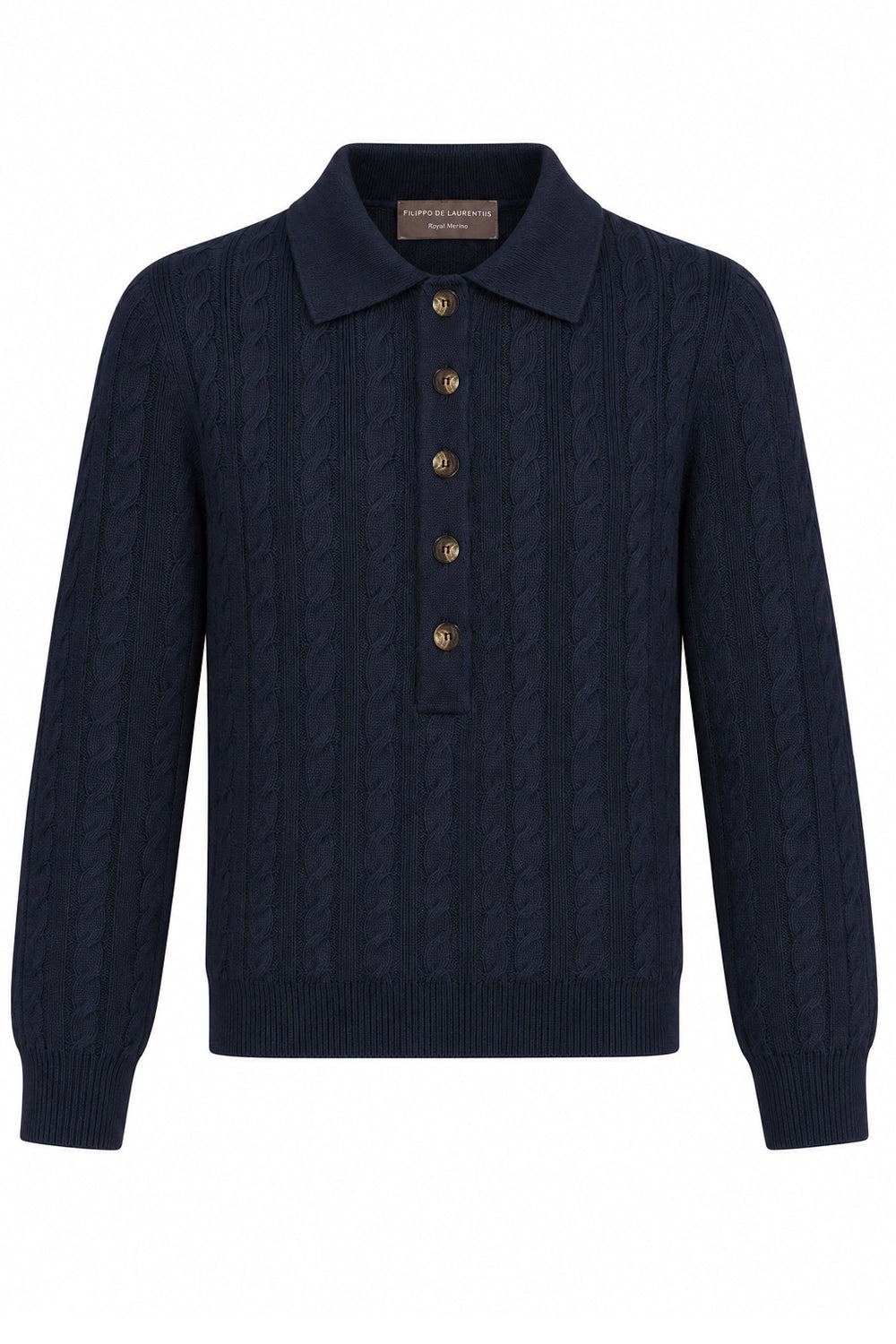 FILIPPO DE LAURENTIIS Polo in lana e cashmere a trecce