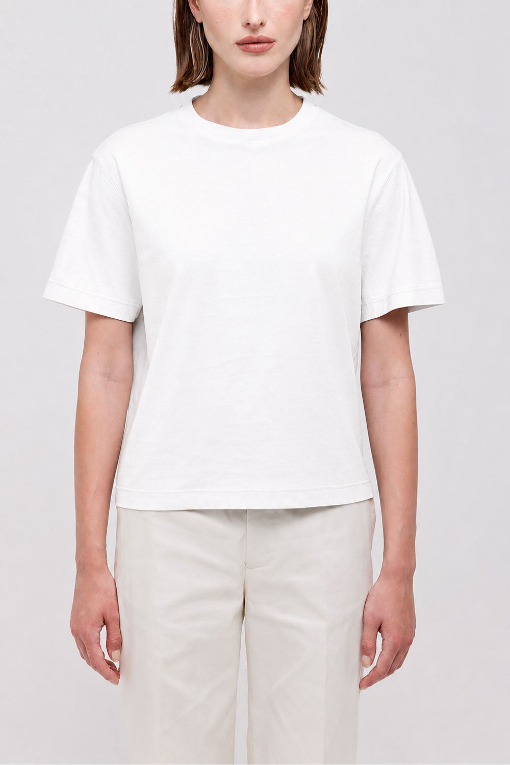 FILIPPO DE LAURENTIIS Tshirt Boxy in cotone crepe