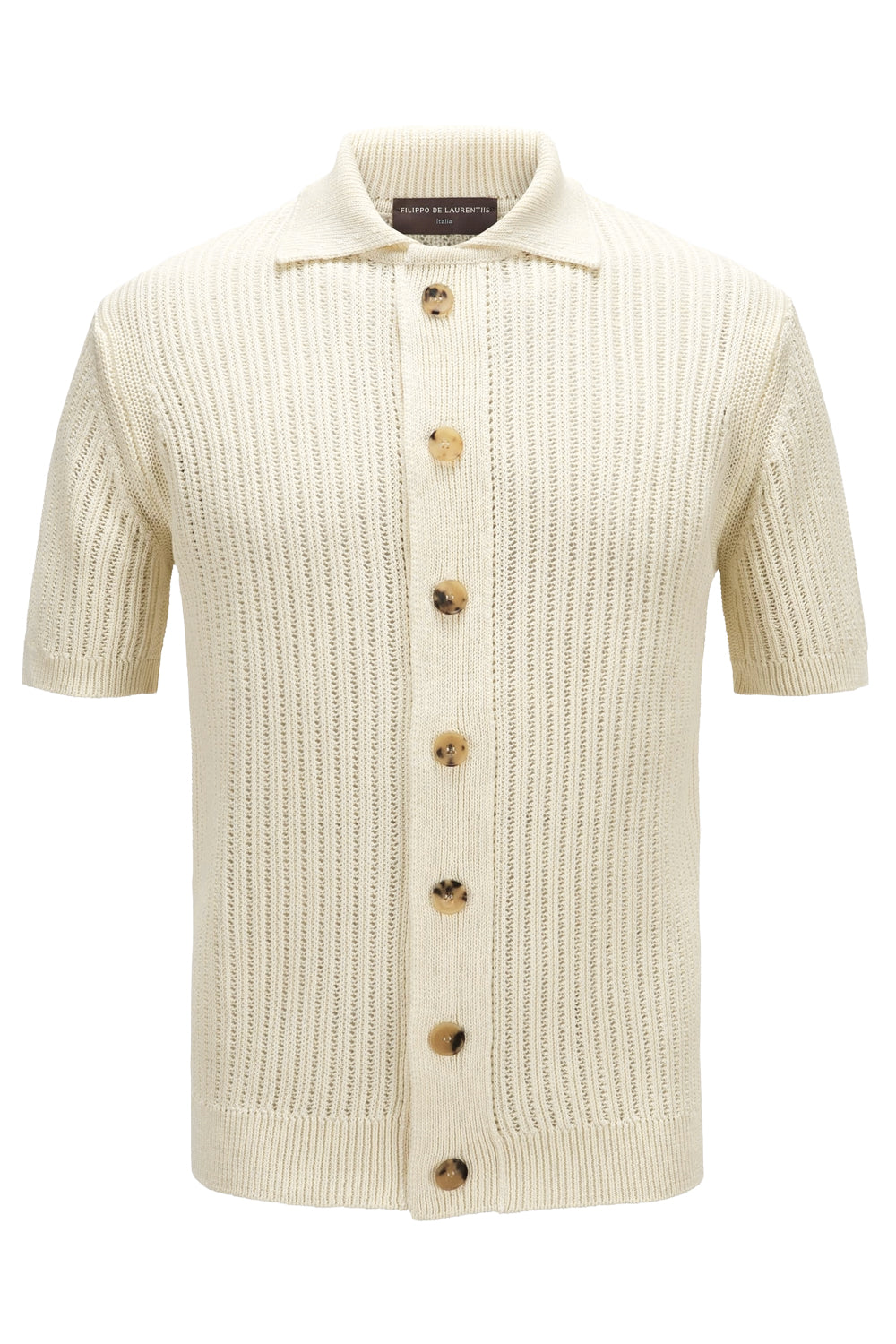 FILIPPO DE LAURENTIIS Camicia mezza manica in maglia di cotone