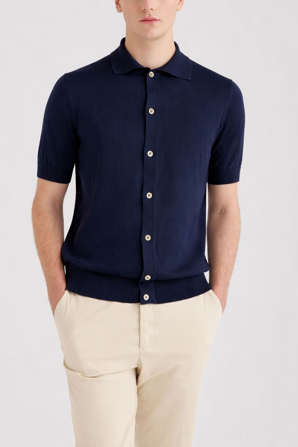 FILIPPO DE LAURENTIIS Camicia mezza manica in cotone sublime