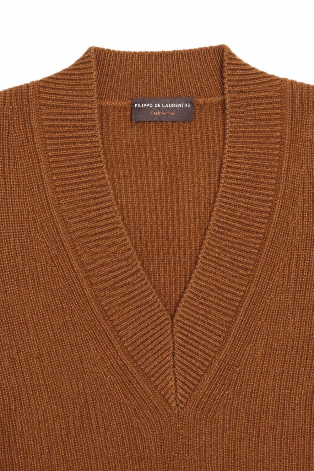 FILIPPO DE LAURENTIIS Giromaniche scollo a V in lana e cashmere