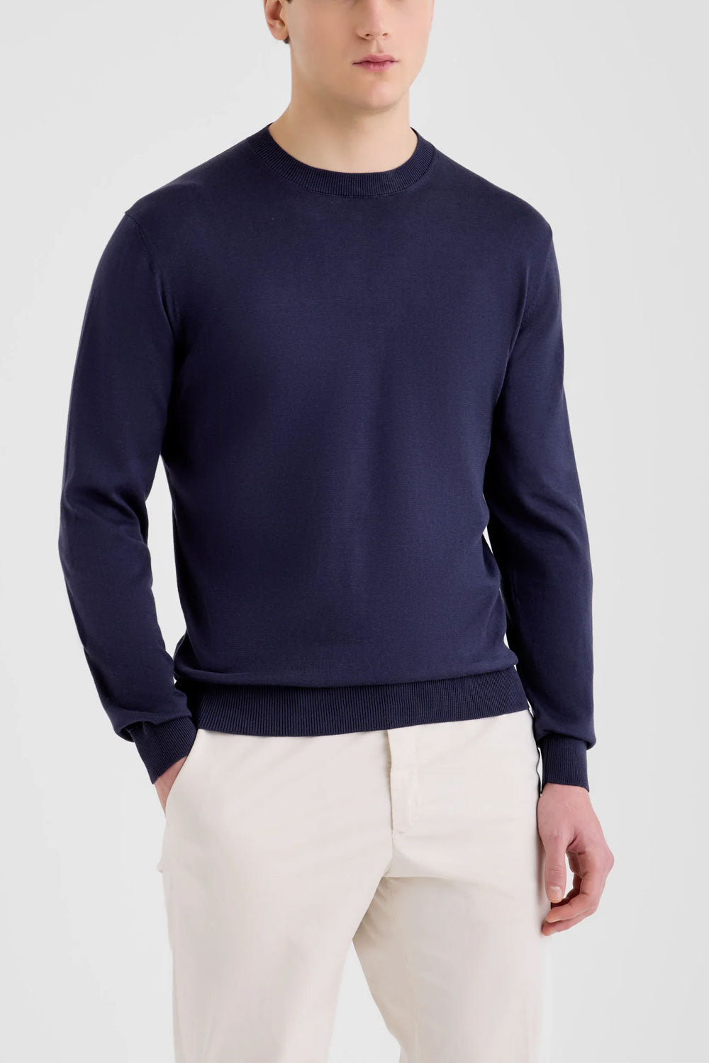 FILIPPO DE LAURENTIIS Maglia girocollo in cotone sublime