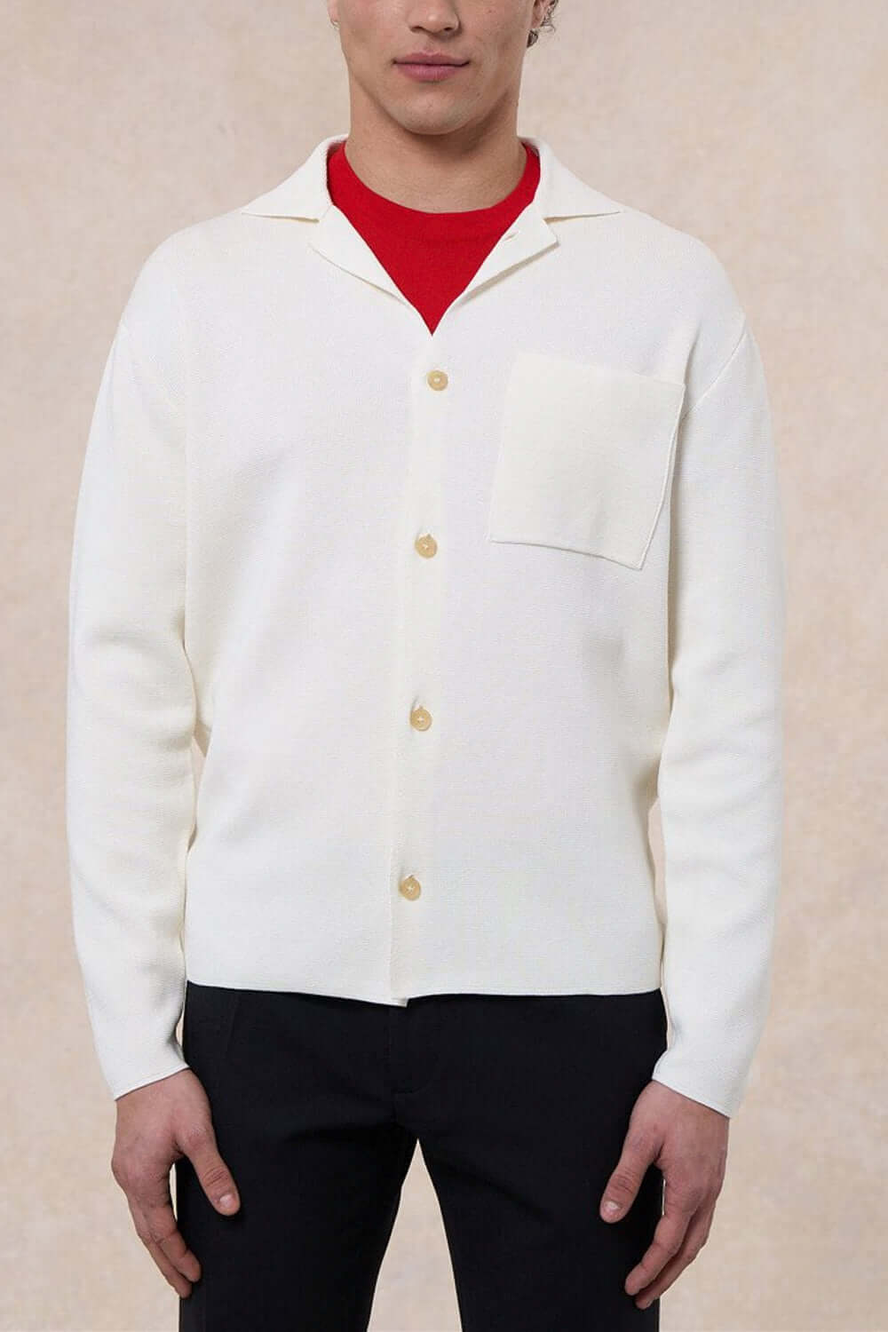 FILIPPO DE LAURENTIIS Overshirt in cotone punto milano Uncategorized FILIPPO DE LAURENTIIS
