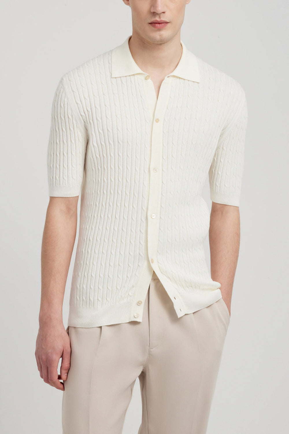 FILIPPO DE LAURENTIIS Polo camicia a trecce FILIPPO DE LAURENTIIS