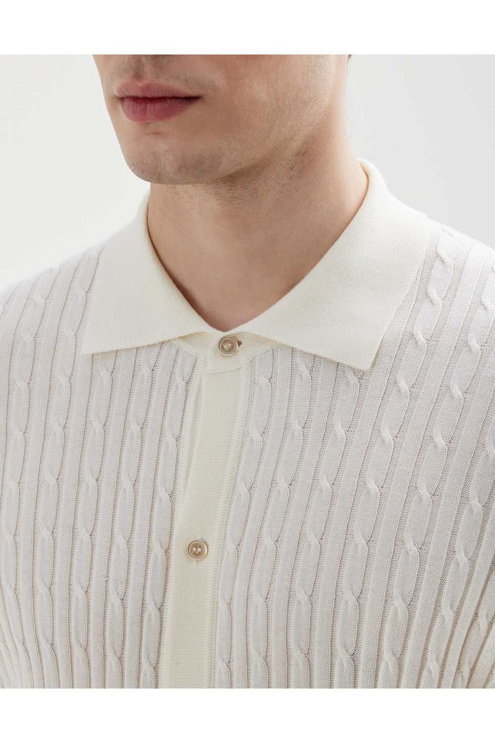 FILIPPO DE LAURENTIIS Polo camicia a trecce FILIPPO DE LAURENTIIS