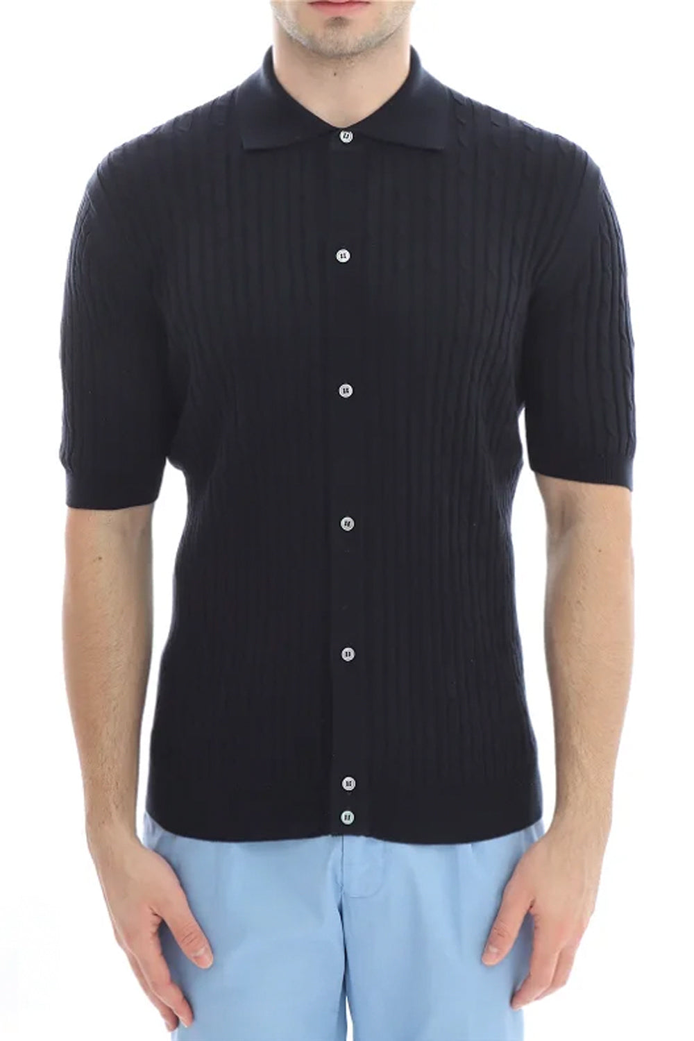 FILIPPO DE LAURENTIIS Polo camicia a trecce FILIPPO DE LAURENTIIS