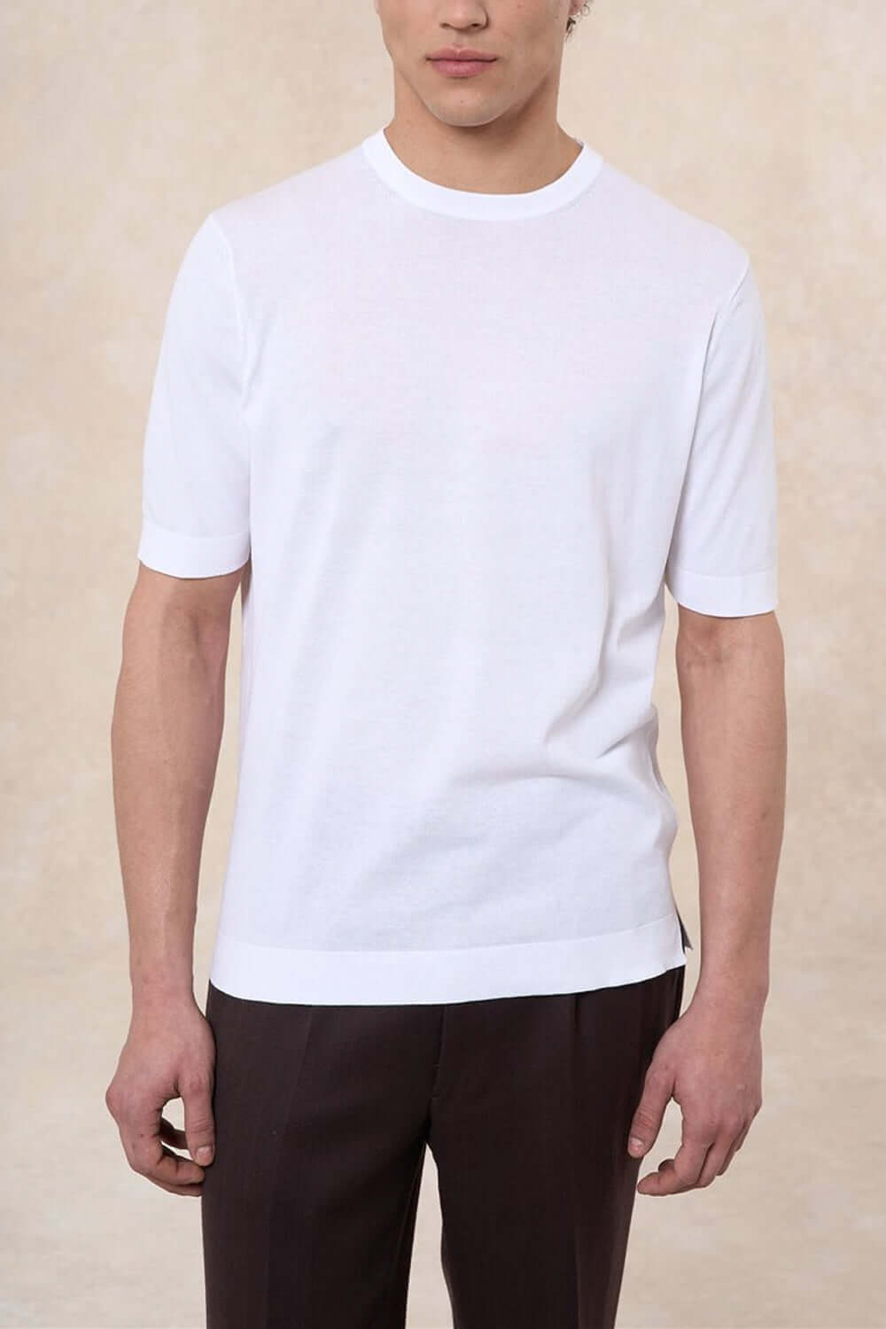 FILIPPO DE LAURENTIIS T-shirt in cotone punto riso