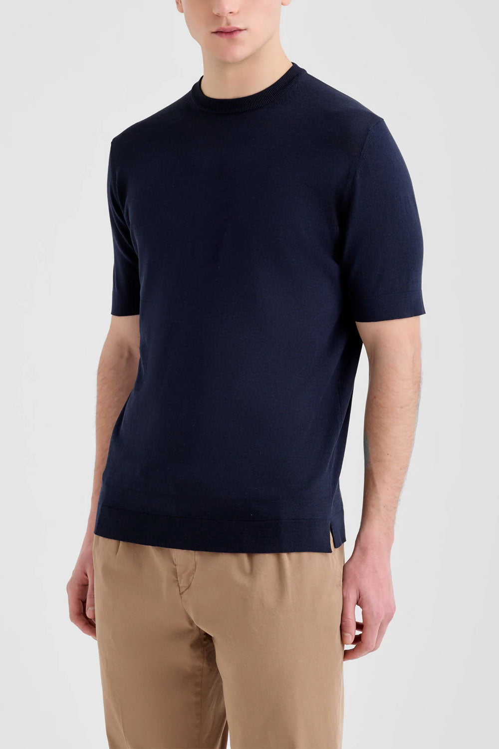 FILIPPO DE LAURENTIIS Tshirt in cotone punto riso