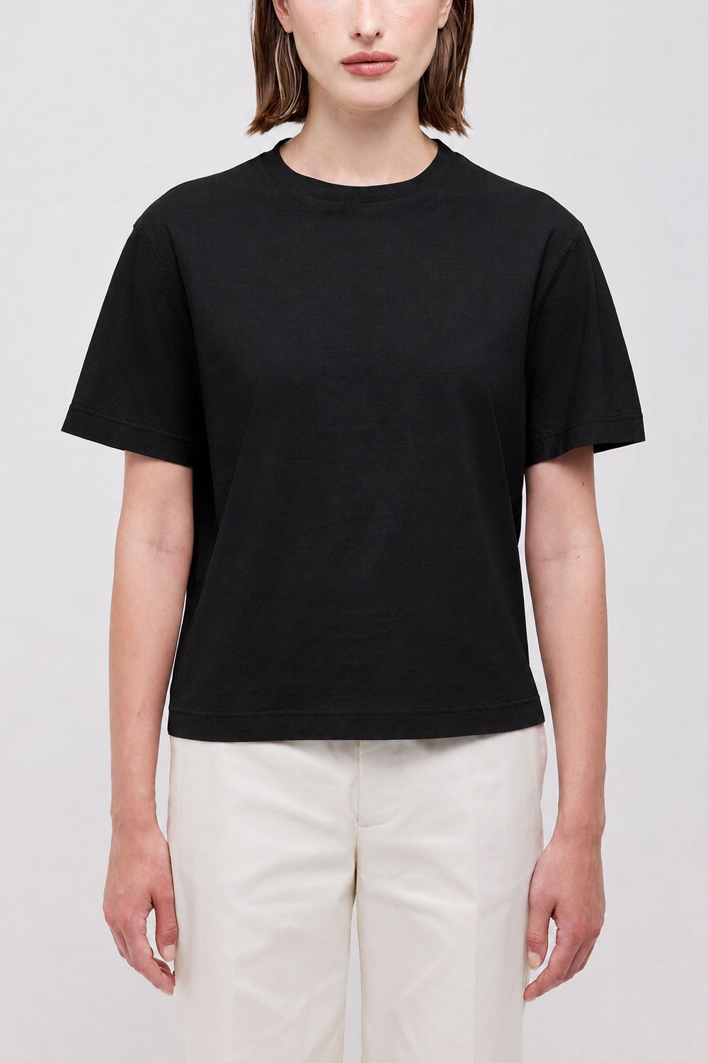 FILIPPO DE LAURENTIIS Tshirt Boxy in cotone crepe