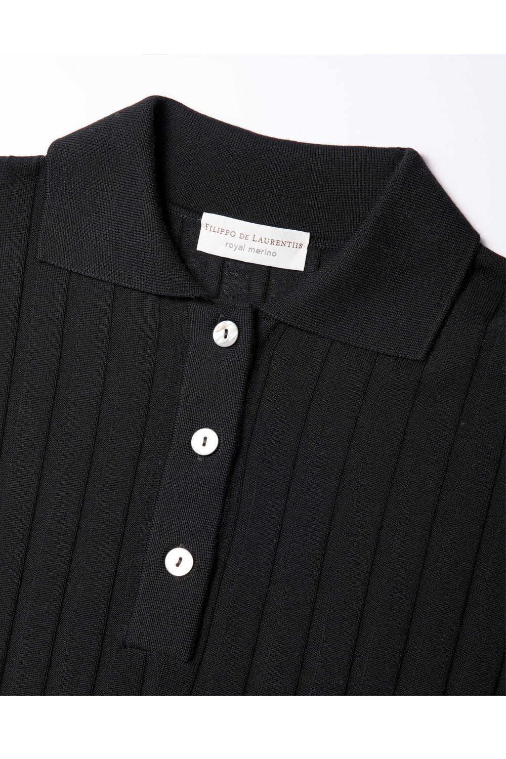 FILIPPO DE LAURENTIIS Maglia polo in lana a coste