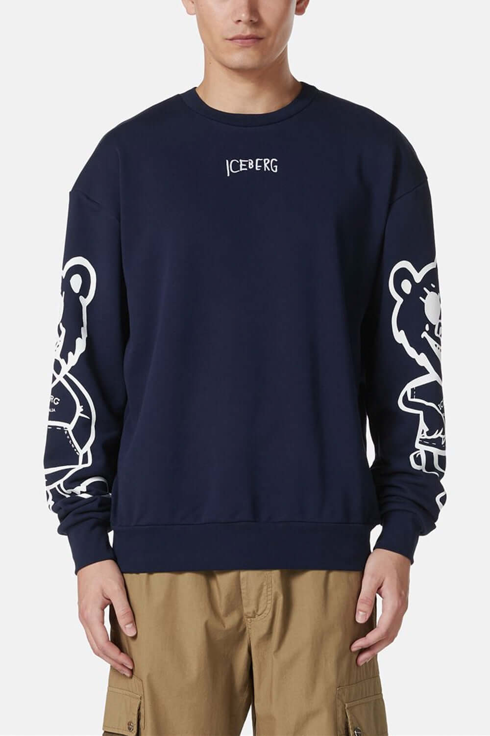 ICEBERG Felpa stampa bear e ricamo logo Uncategorized ICEBERG