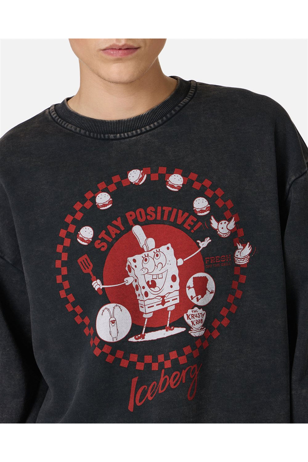 ICEBERG Felpa regular fit con stampa Spongebob