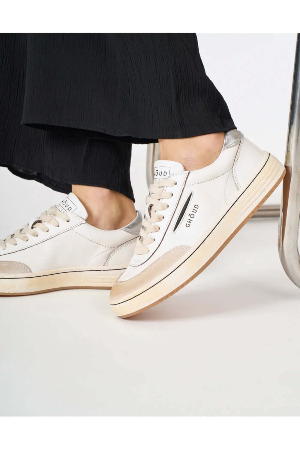 GHOUD Scarpe Lido Low Line Bianco Argento Uncategorized GHOUD