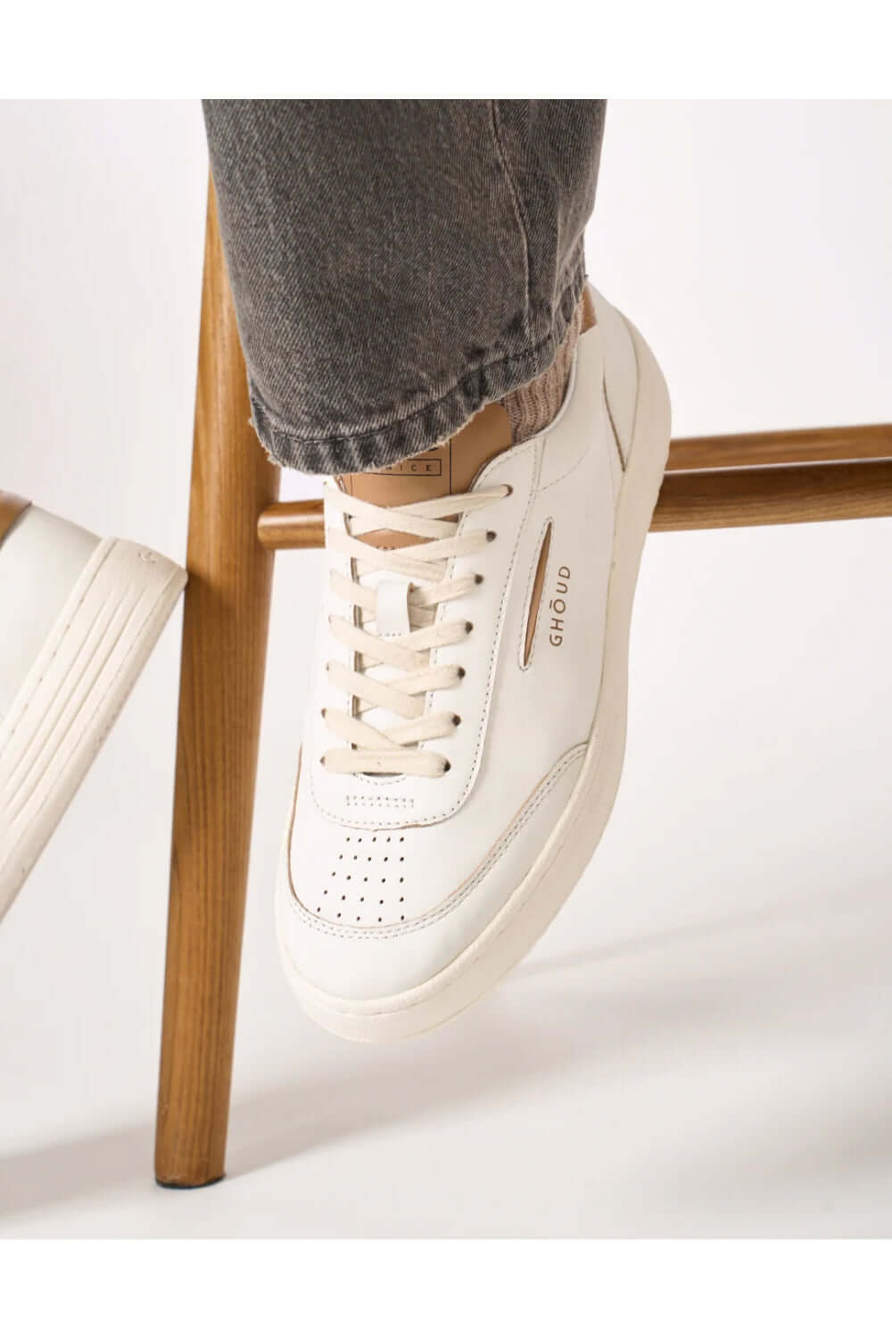 GHOUD Scarpe Lido Starter Avorio Marrone Uncategorized GHOUD