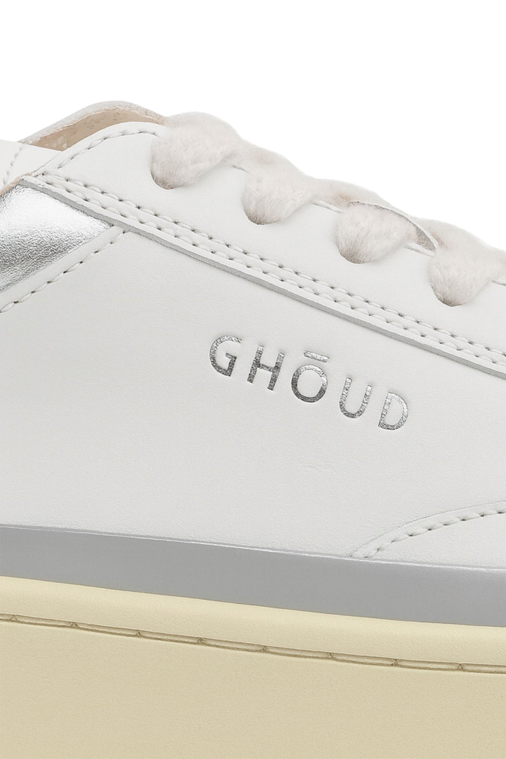 GHOUD Sneakers Pads Bianco Silver