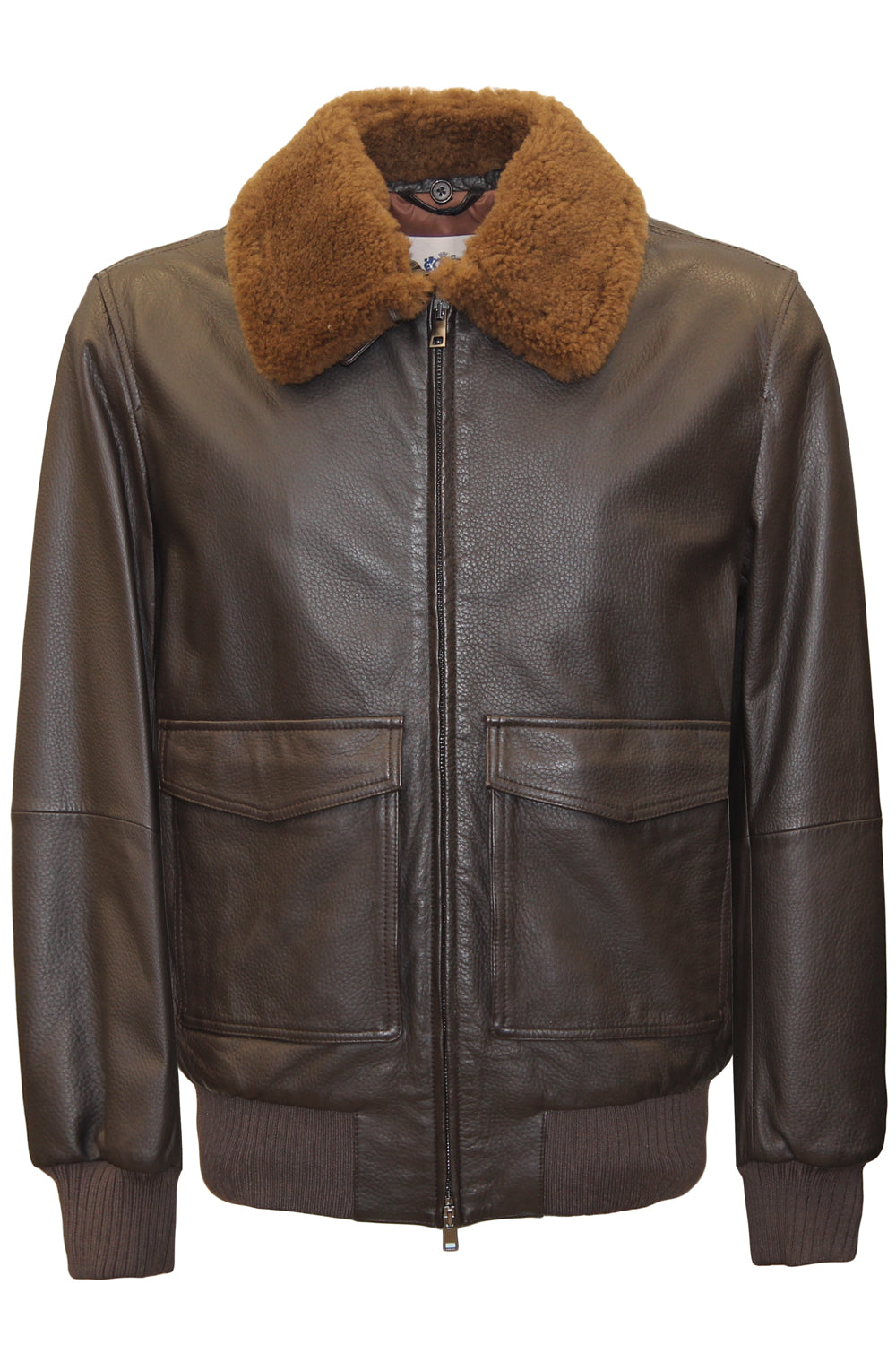 GALLOTTI Giubbotto in pelle con collo in pelliccia Coats & Jackets GALLOTTI