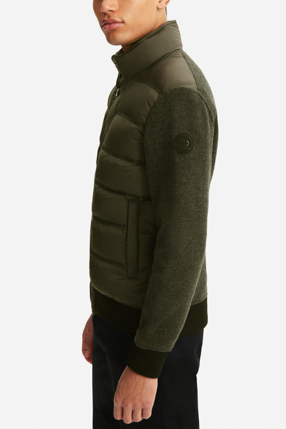 WOOLRICH Giacca ibrida in misto lana e trapuntata frontalmente WOOLRICH