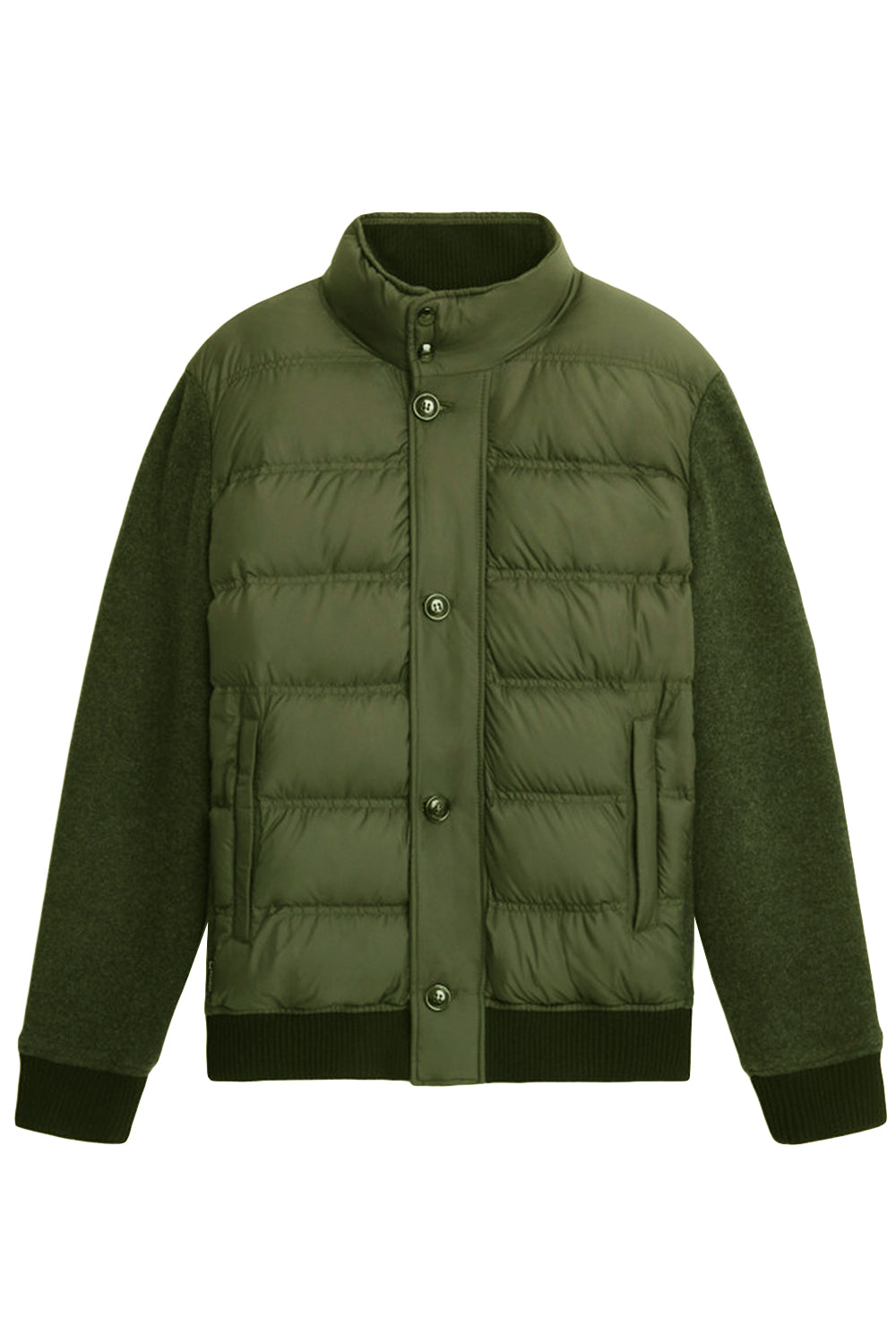 WOOLRICH Giacca ibrida in misto lana e trapuntata frontalmente WOOLRICH