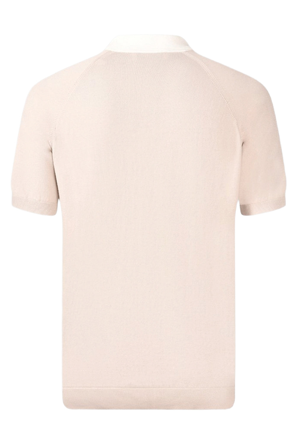 GRAN SASSO Polo Tennis in seta con profili a contrasto