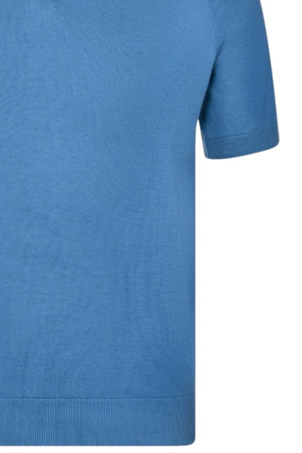 GRAN SASSO Polo Tennis in seta con profili a contrasto