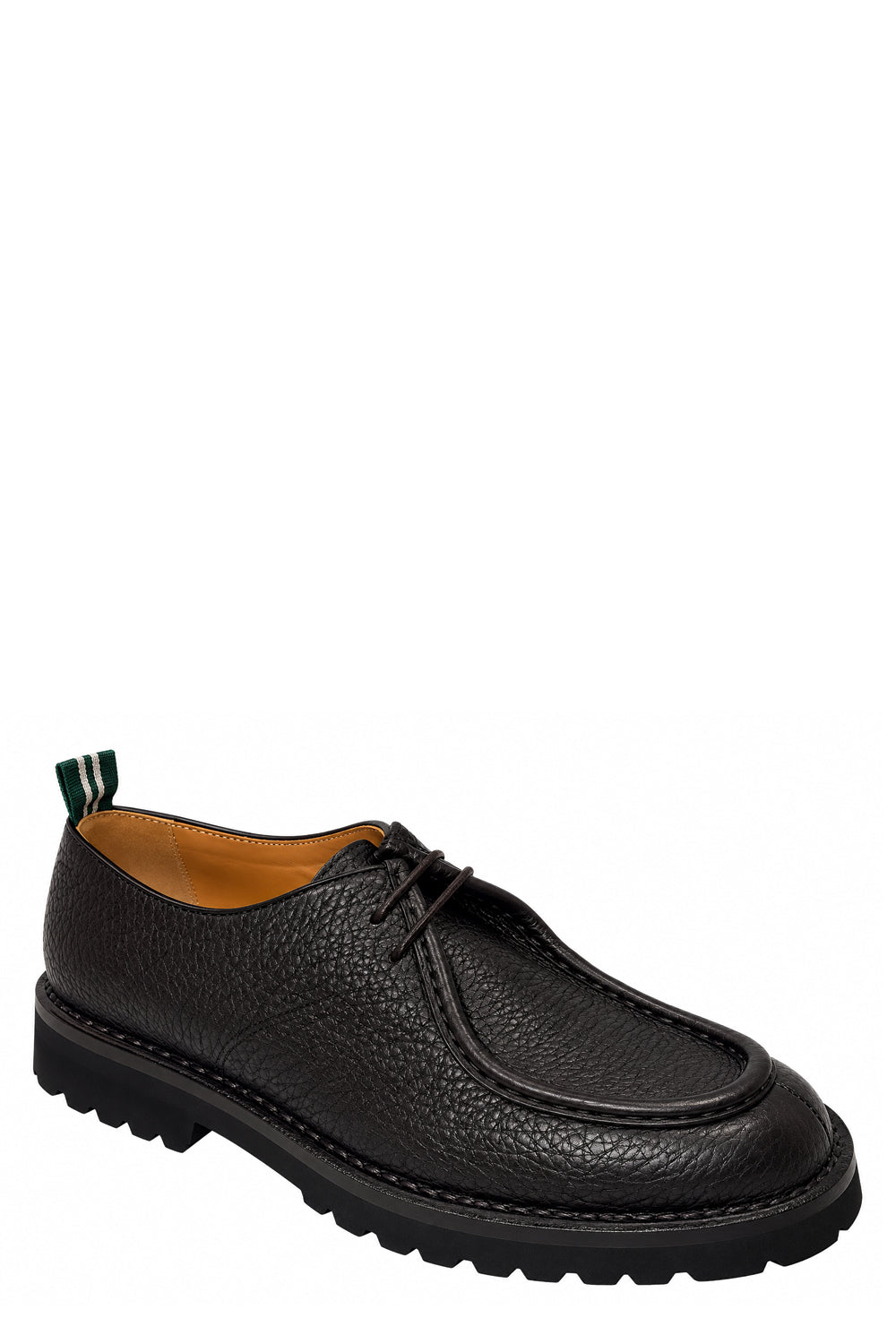 GREEN GEORGE Stringata due fori in pelle martellata