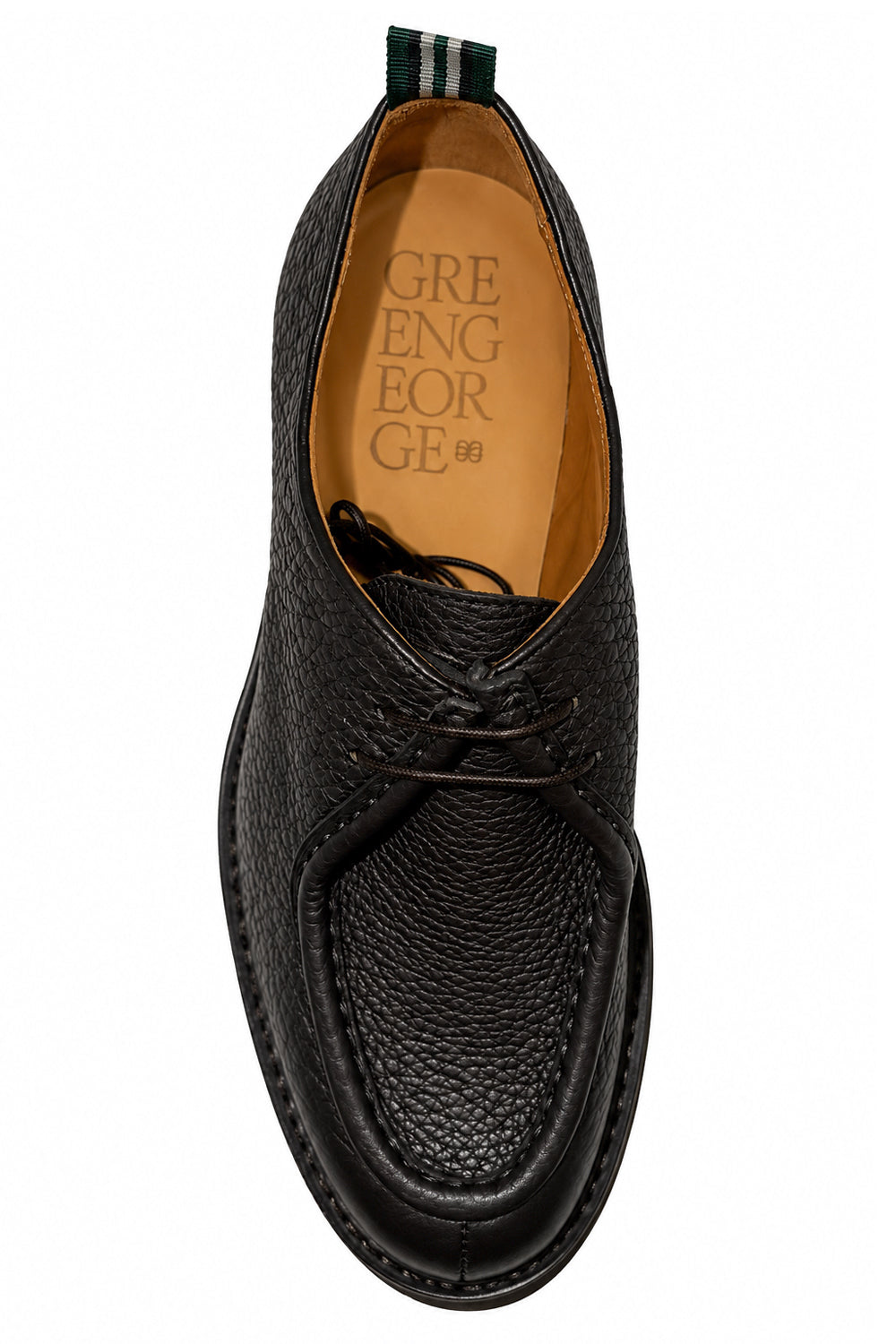 GREEN GEORGE Stringata due fori in pelle martellata