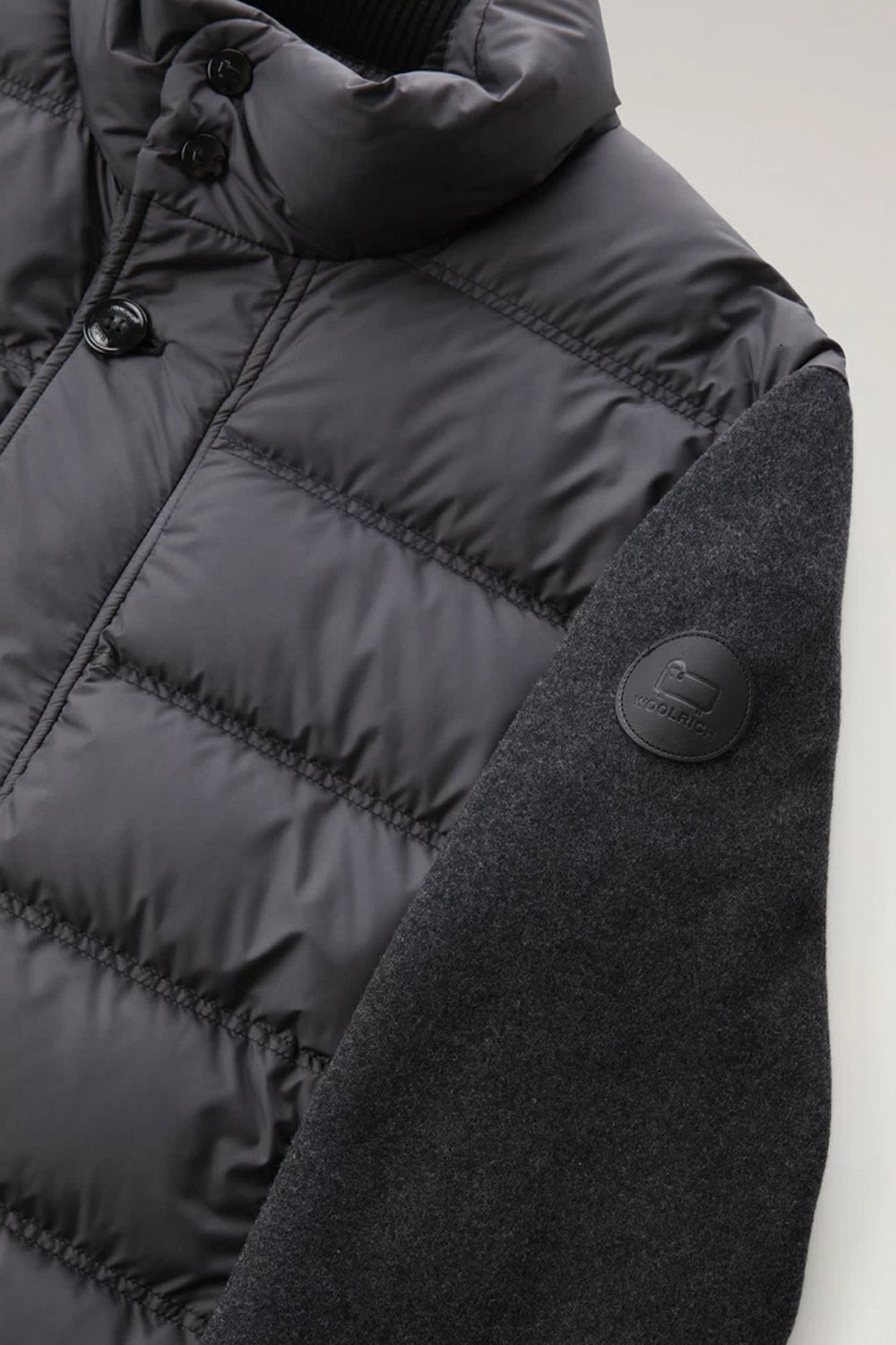 WOOLRICH Giacca ibrida in misto lana e trapuntata frontalmente