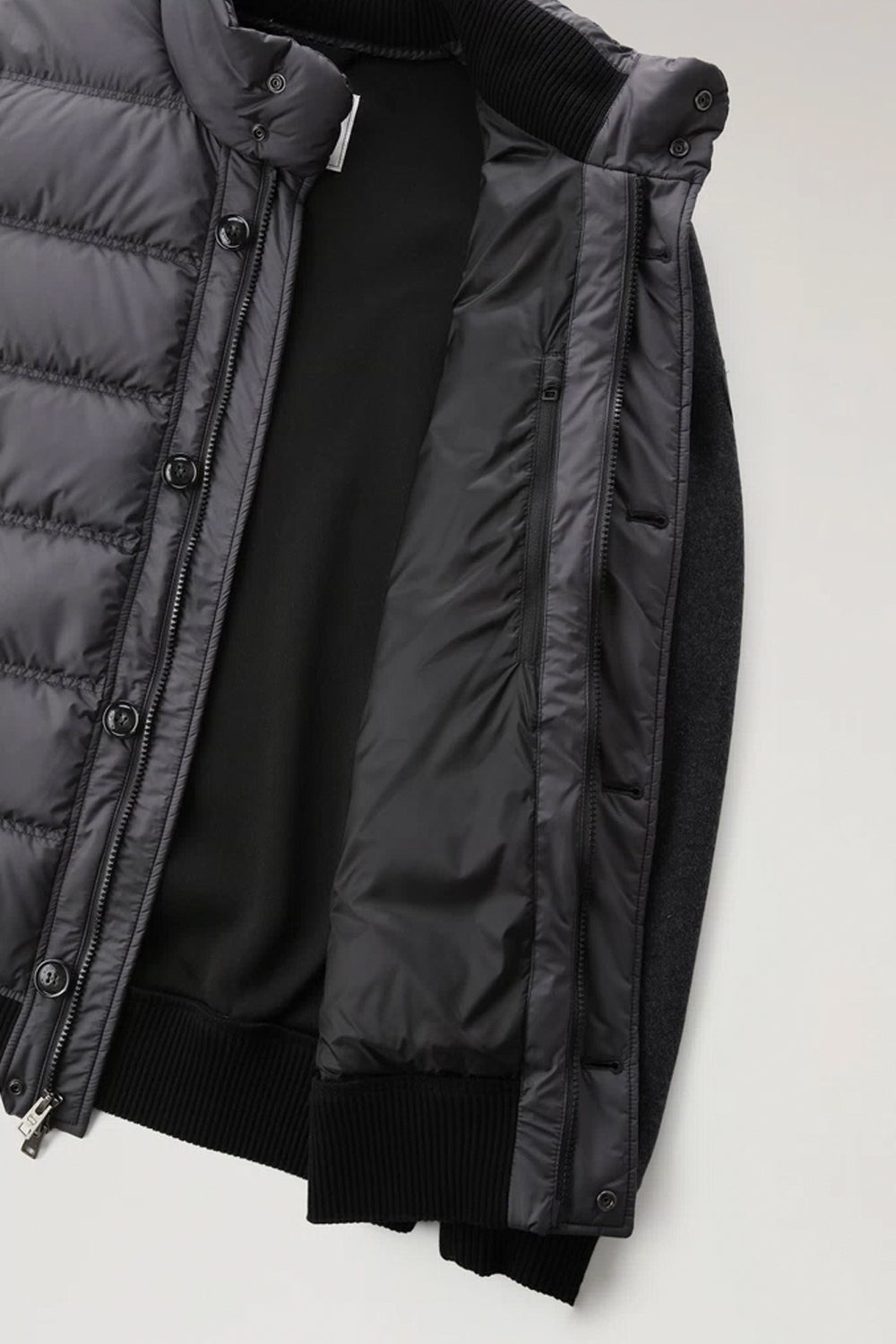 WOOLRICH Giacca ibrida in misto lana e trapuntata frontalmente