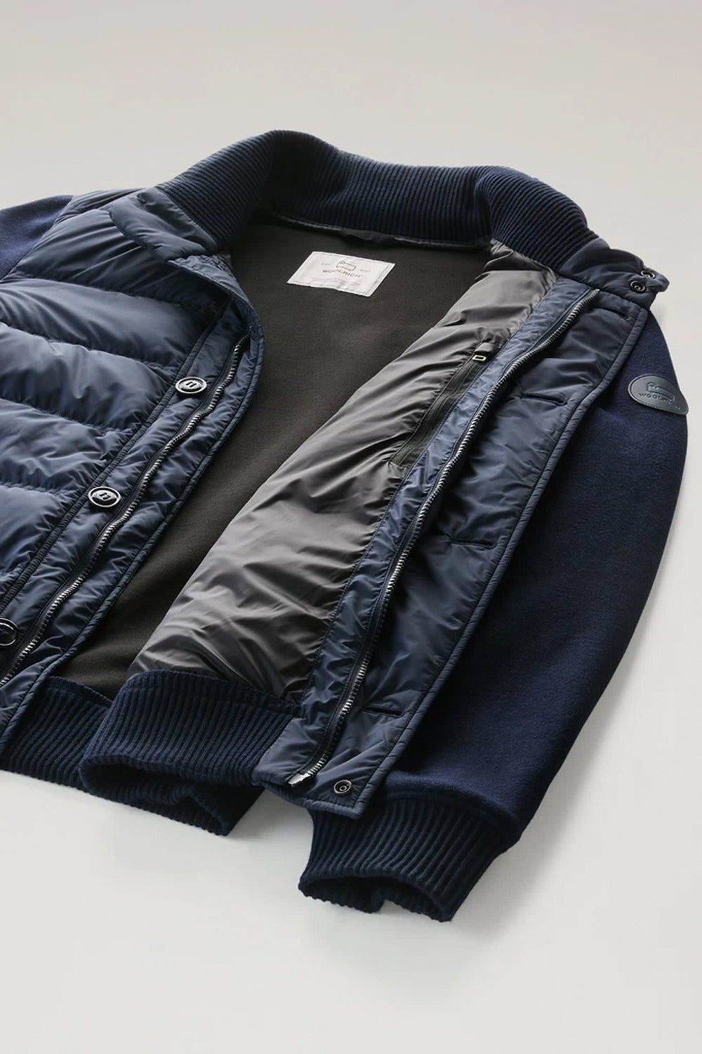 WOOLRICH Giacca ibrida in misto lana e trapuntata frontalmente WOOLRICH