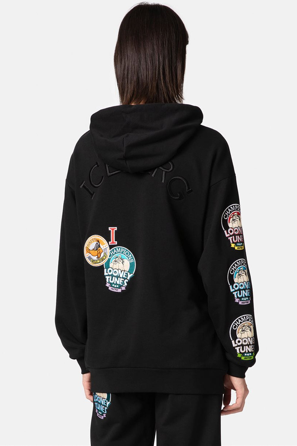 ICEBERG Felpa con cappuccio e patch cartoon ICEBERG