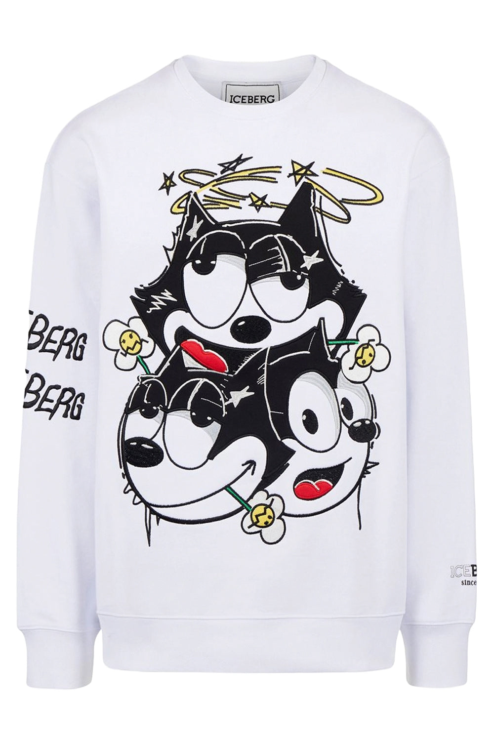 ICEBERG Felpa con grafiche cartoon e logo ICEBERG