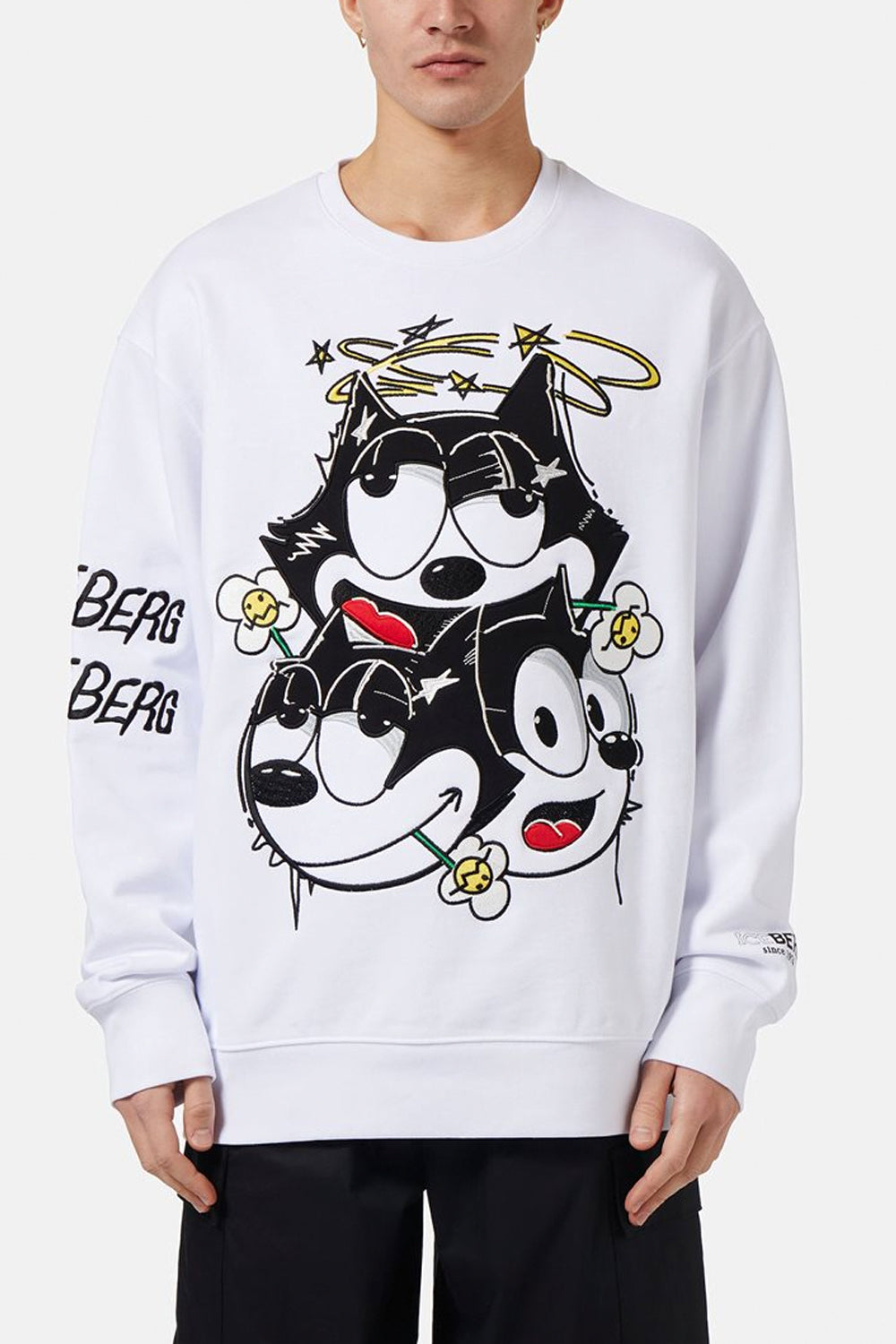ICEBERG Felpa con grafiche cartoon e logo ICEBERG