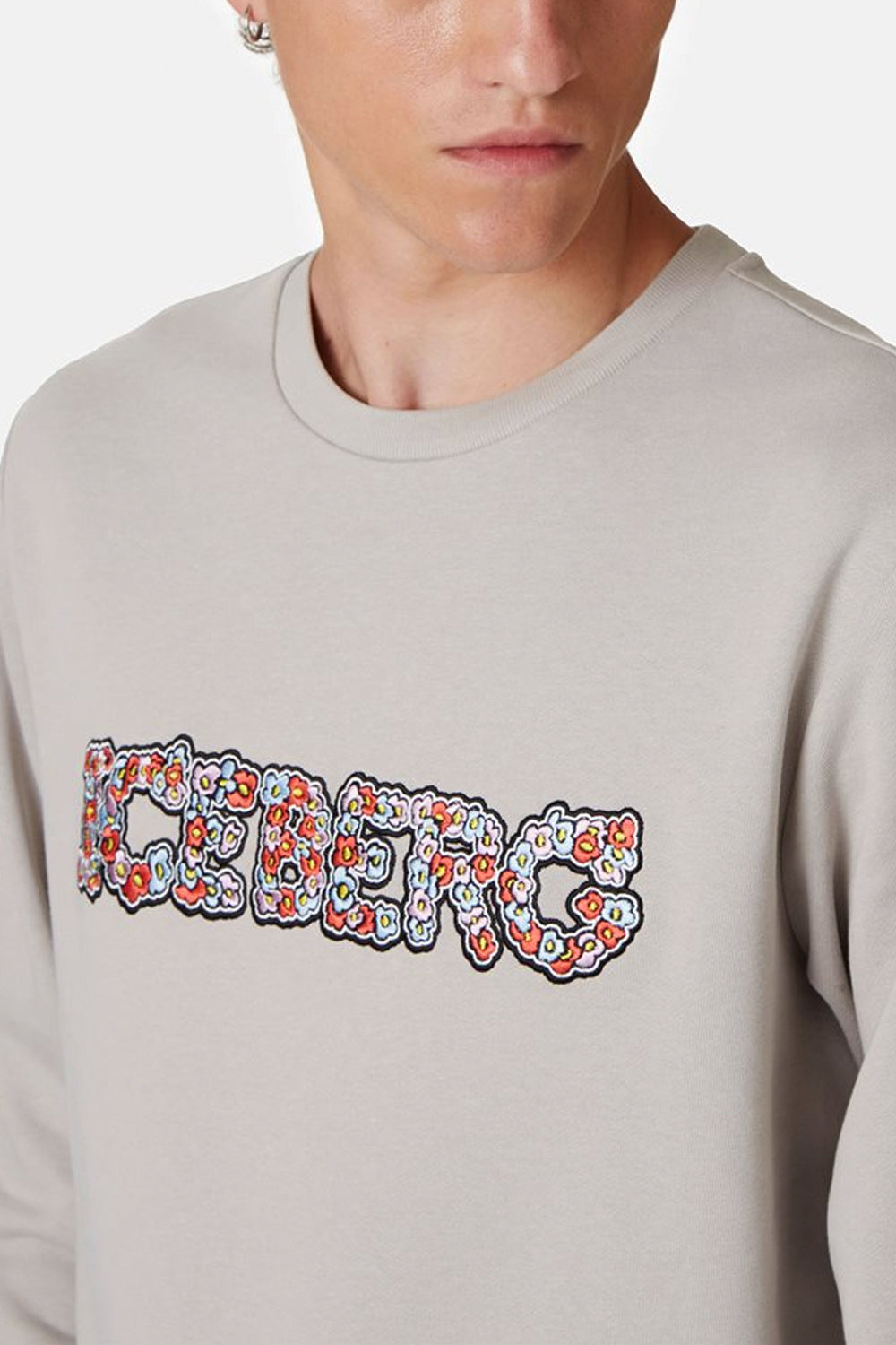 ICEBERG Felpa con logo floreale ICEBERG