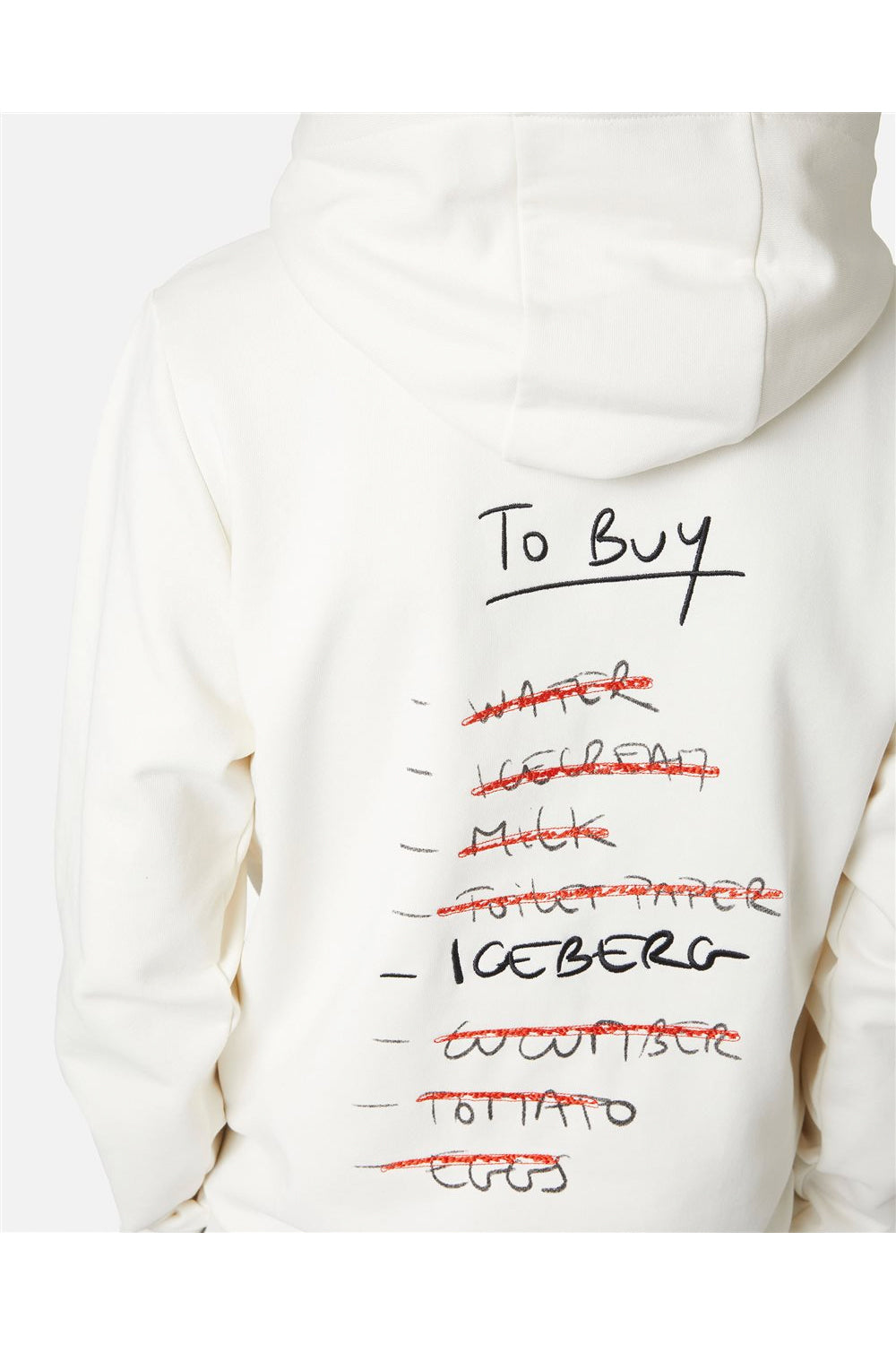 ICEBERG Felpa con stampa e ricami Lista Spesa