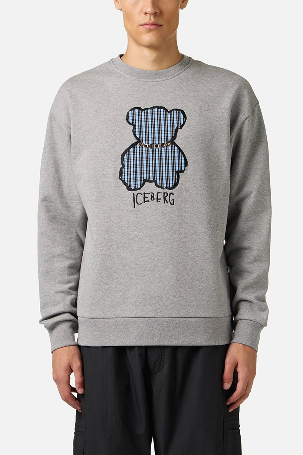 ICEBERG Felpa regular fit con applicazione bear